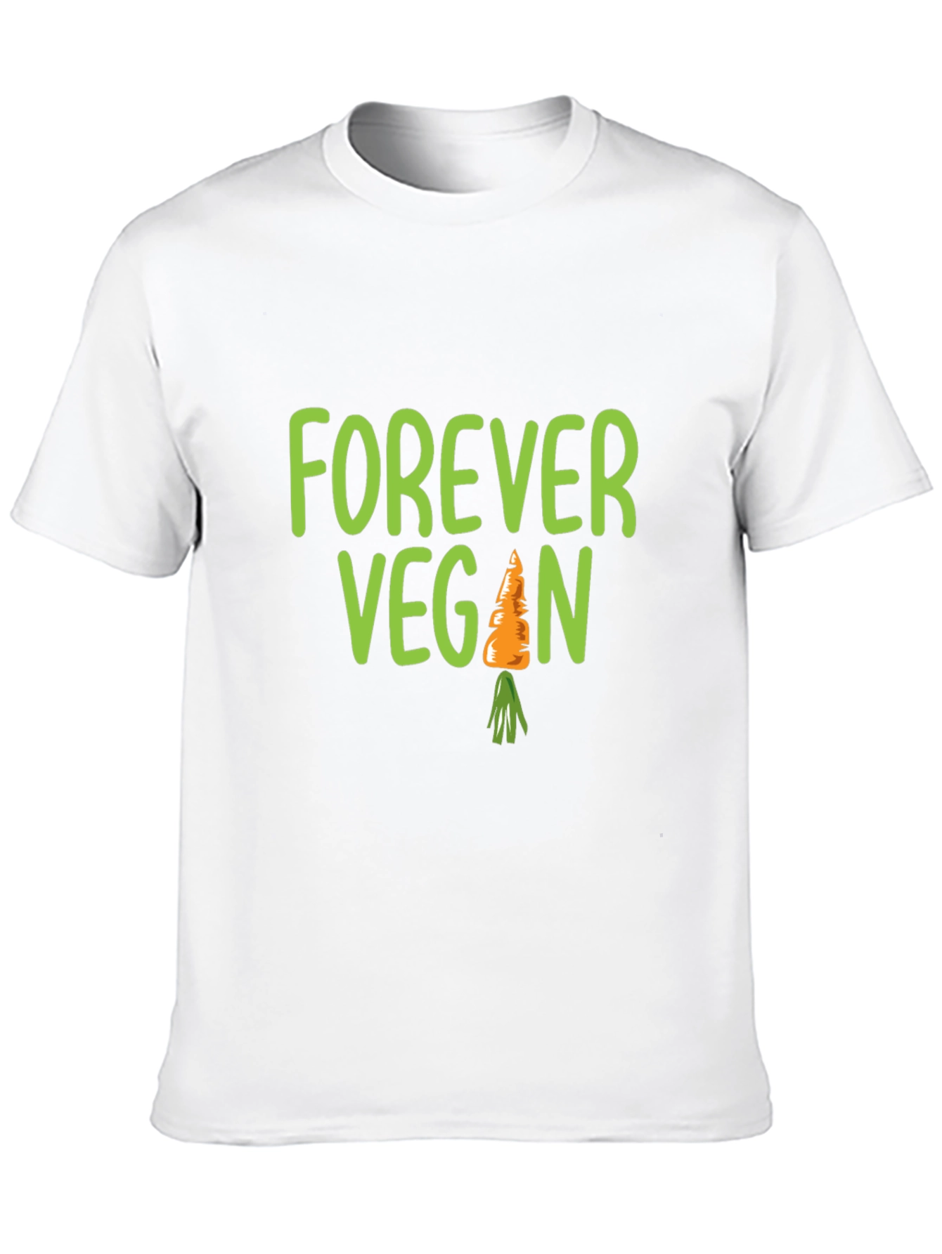Black Forever Vegan Carrot T-Shirt - Unisex Black Tee view 10