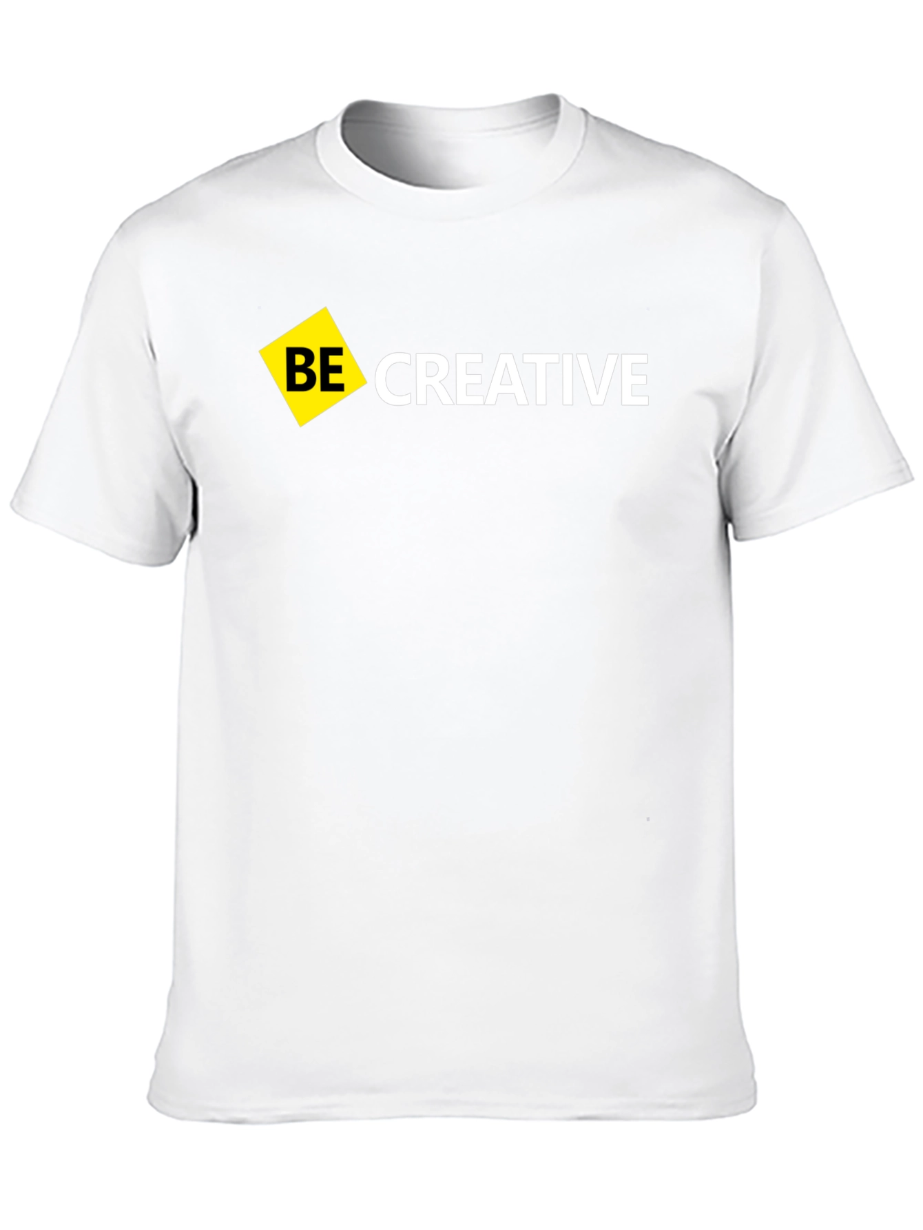 Black Be Creative Black T-Shirt - Modern Design view 10