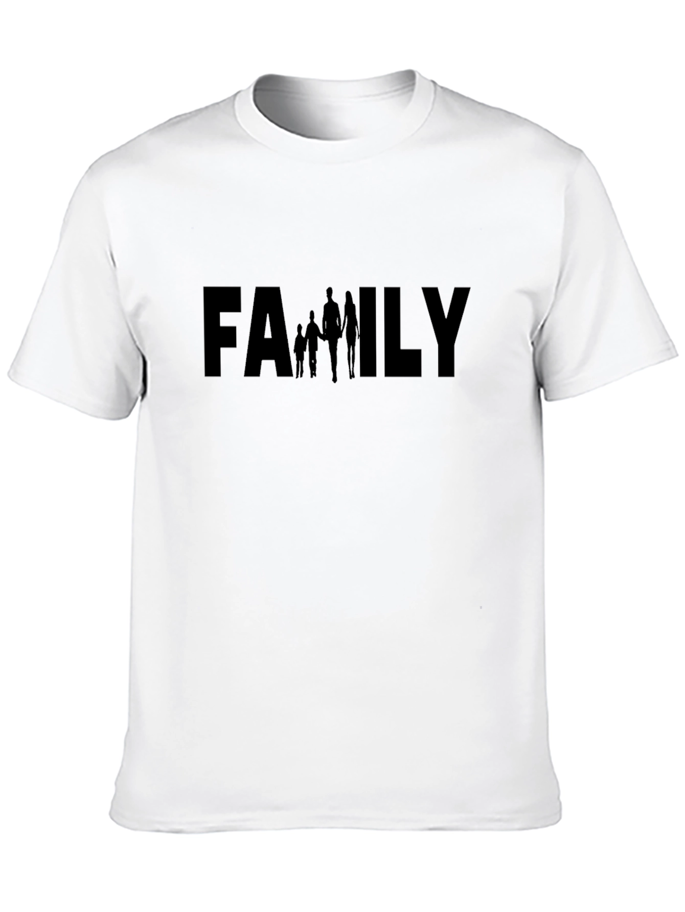 Black Family Silhouette Black T-Shirt view 10
