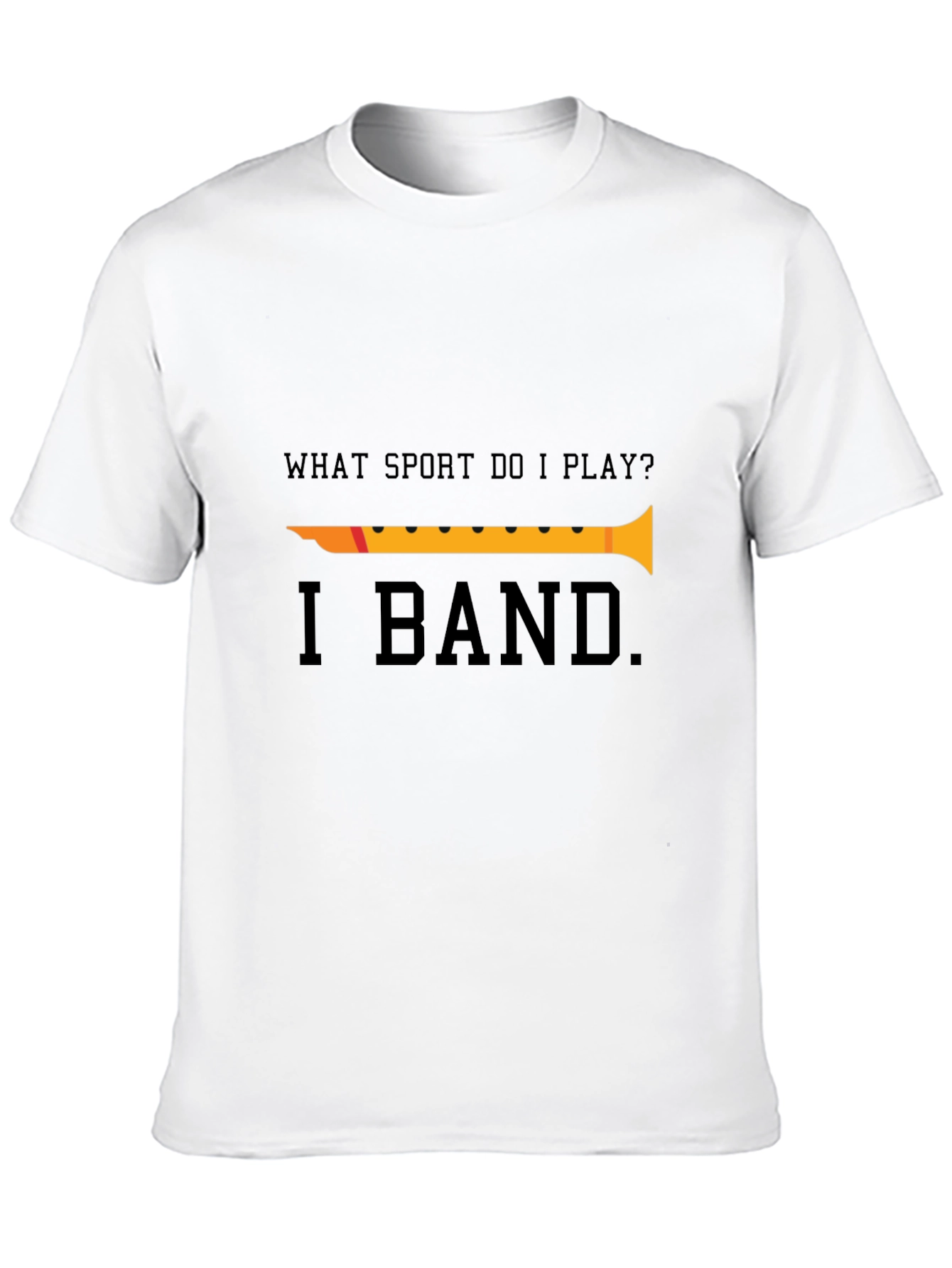 Black Funny Band T-Shirt - What Sport Do I Play? Musician Tee view 10