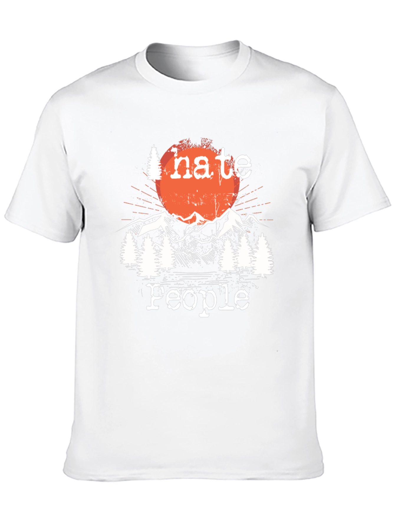 Black I Hate People Outdoors T-Shirt view 10