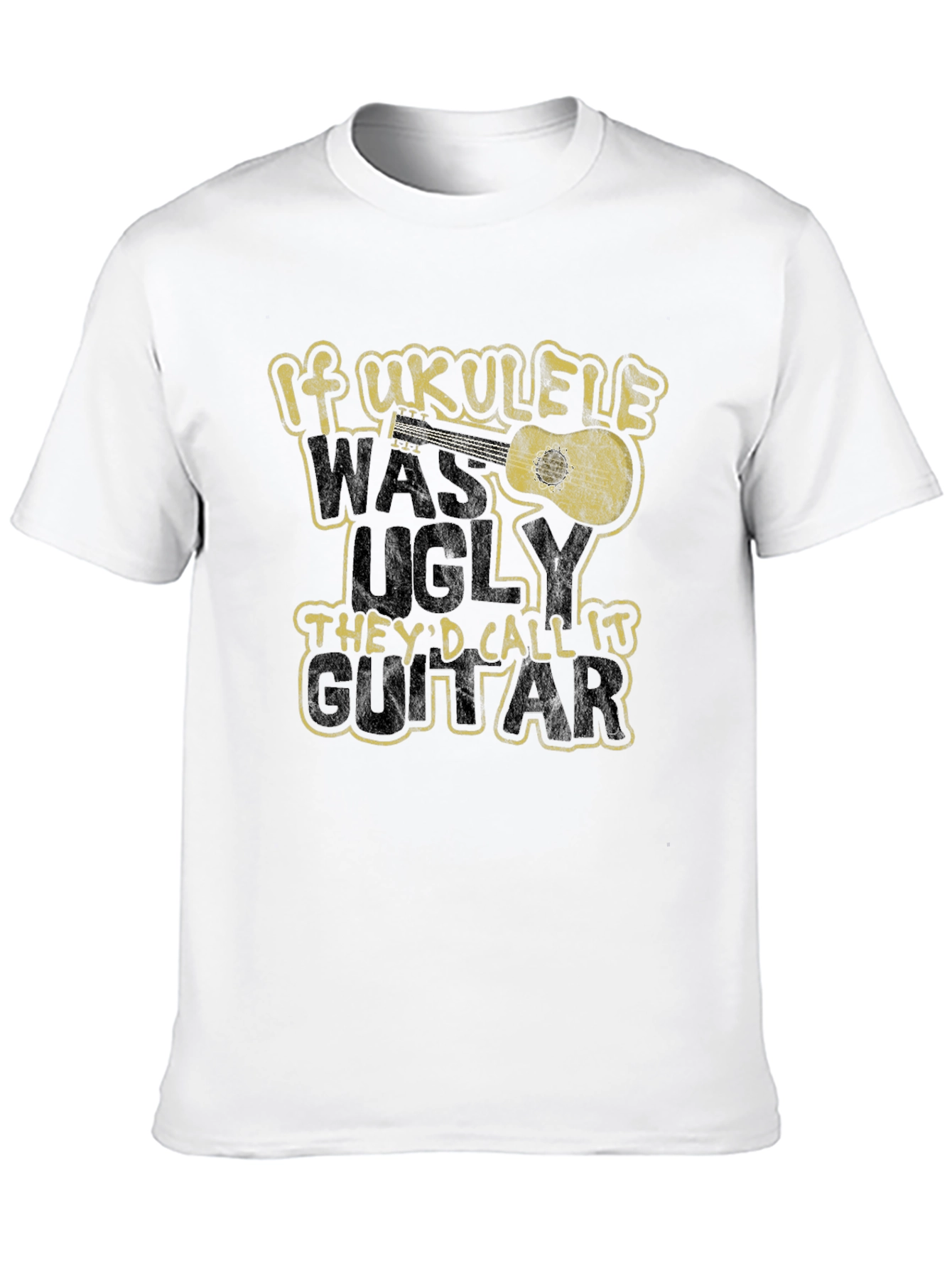 Black If Ukulele Was Ugly T-Shirt view 10