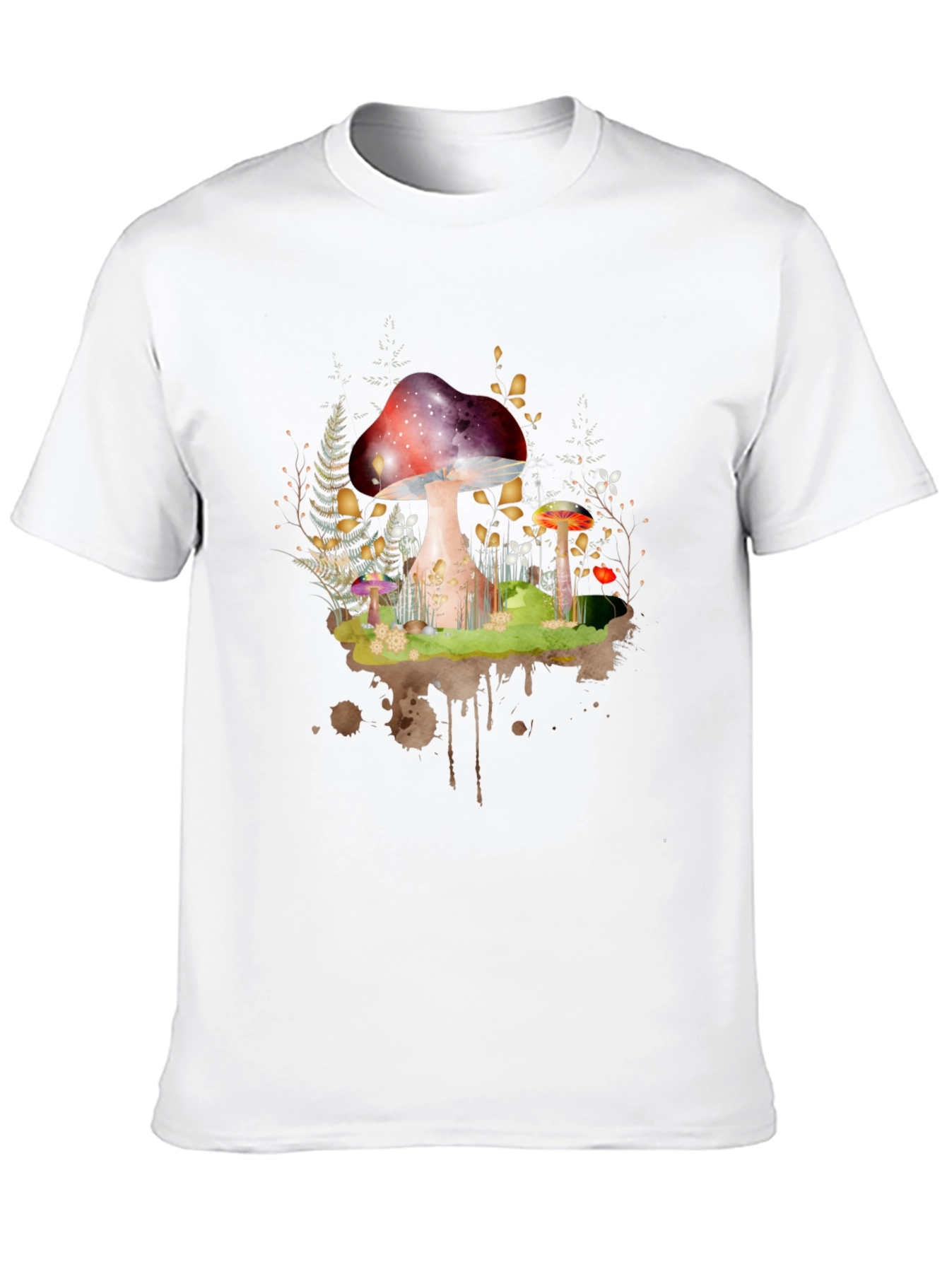 Black Mushroom Forest Graphic Tee - Unisex view 10
