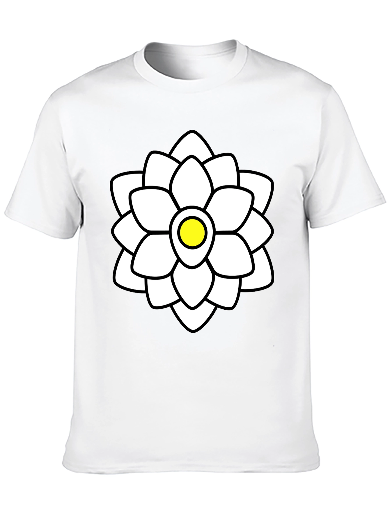 Black Floral Graphic Tee - Black Cotton Blend view 10