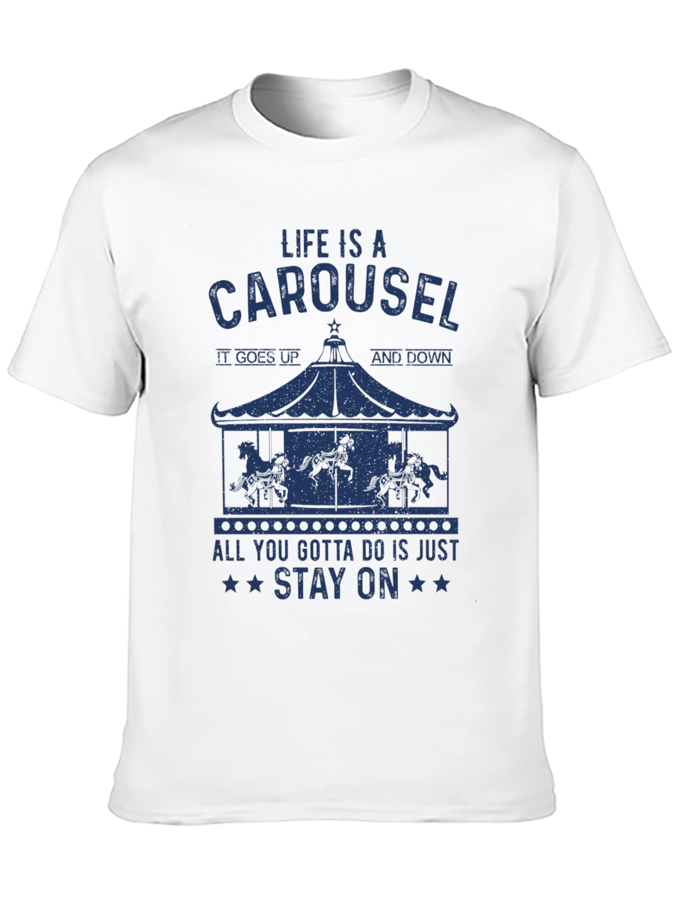 Black Carousel Graphic Tee - Life's a Ride T-Shirt view 10