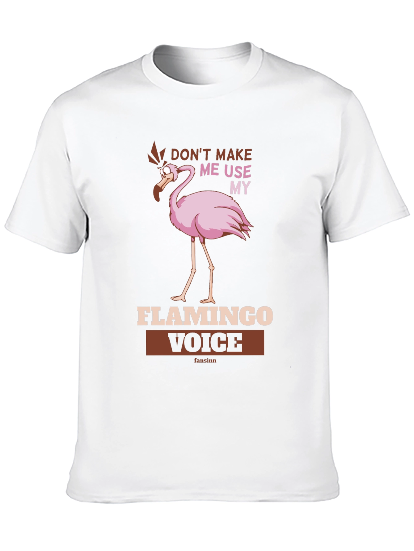 Black Funny Flamingo Voice T-Shirt - Don't Make Me Use My view 10