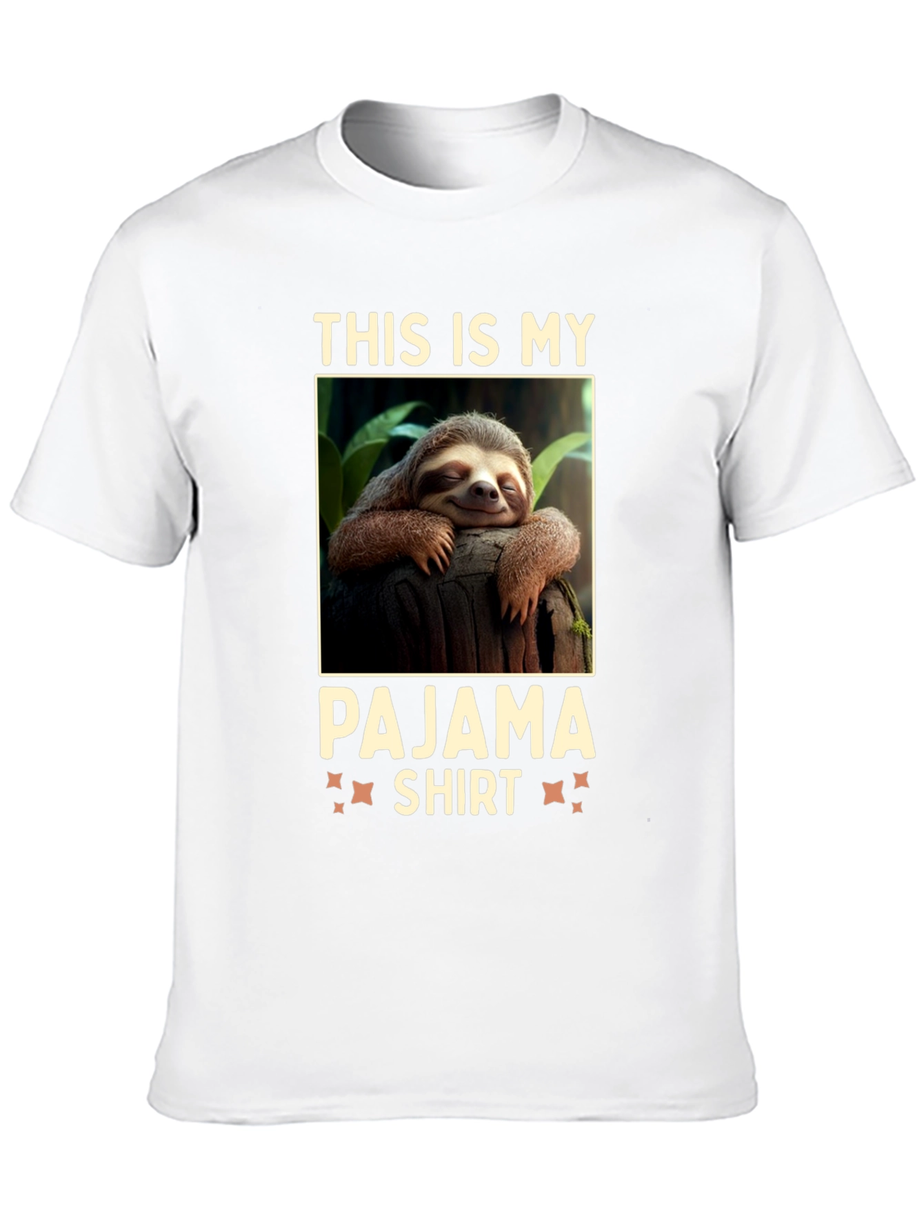 Black Sloth Pajama T-Shirt - Funny Sleep Tee view 10