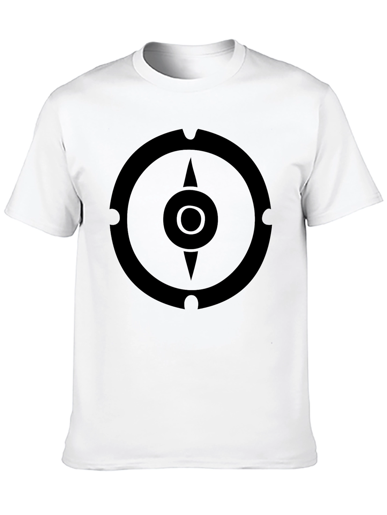 Black Geometric Compass Black T-Shirt view 10
