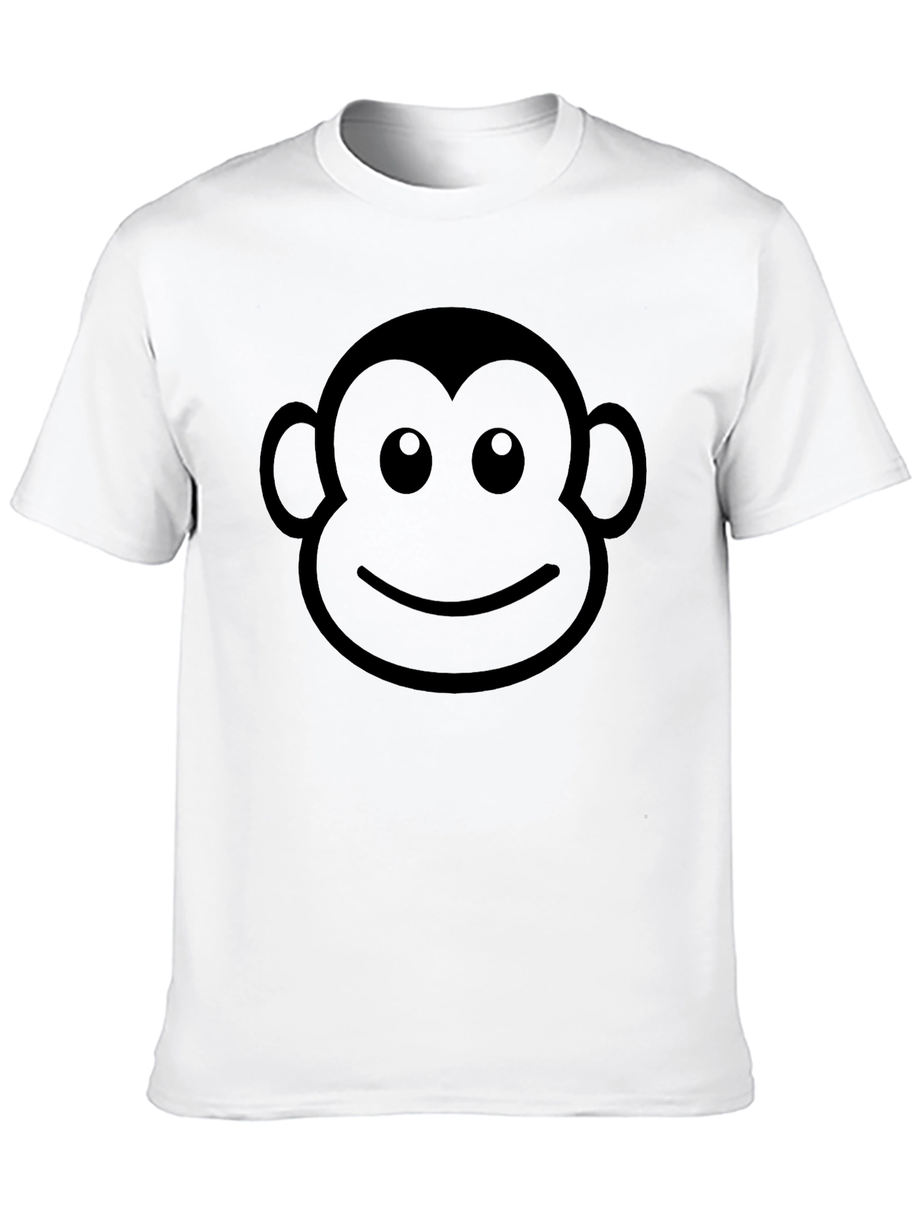 Black Monkey Face Graphic Black T-Shirt - Fun & Stylish view 10