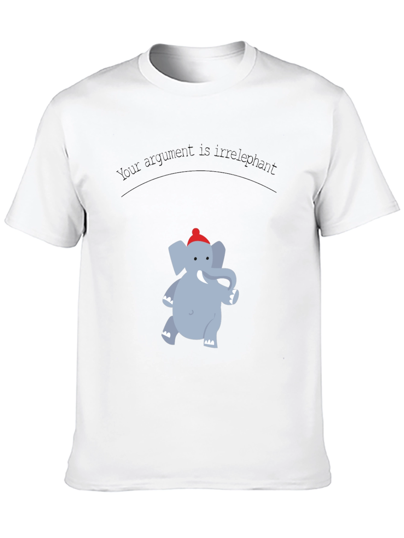 Black Irrelephant Graphic T-Shirt - Funny Argument Tee view 10