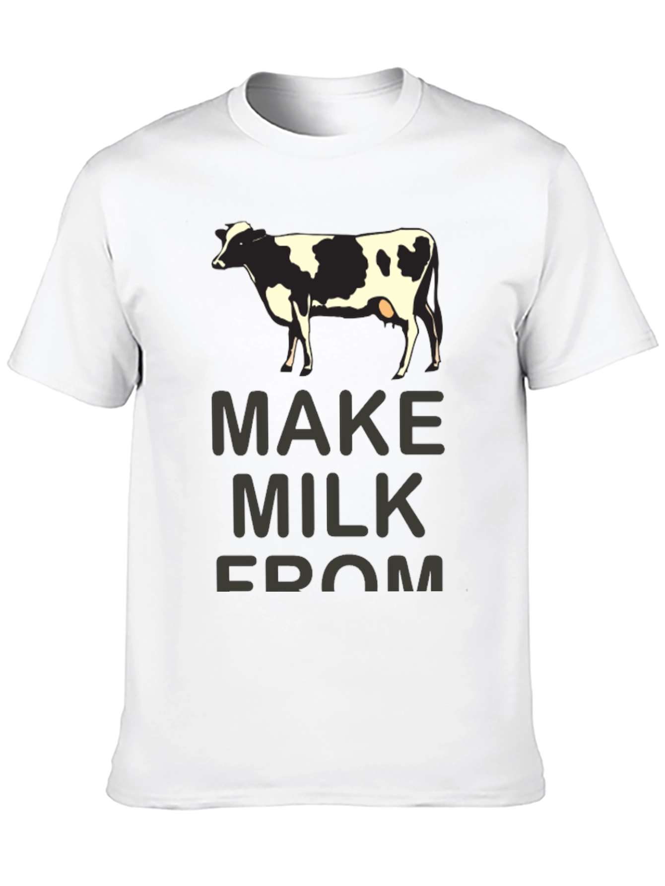 Black Make Milk From Cow T-Shirt - Humorous Graphic Tee view 10