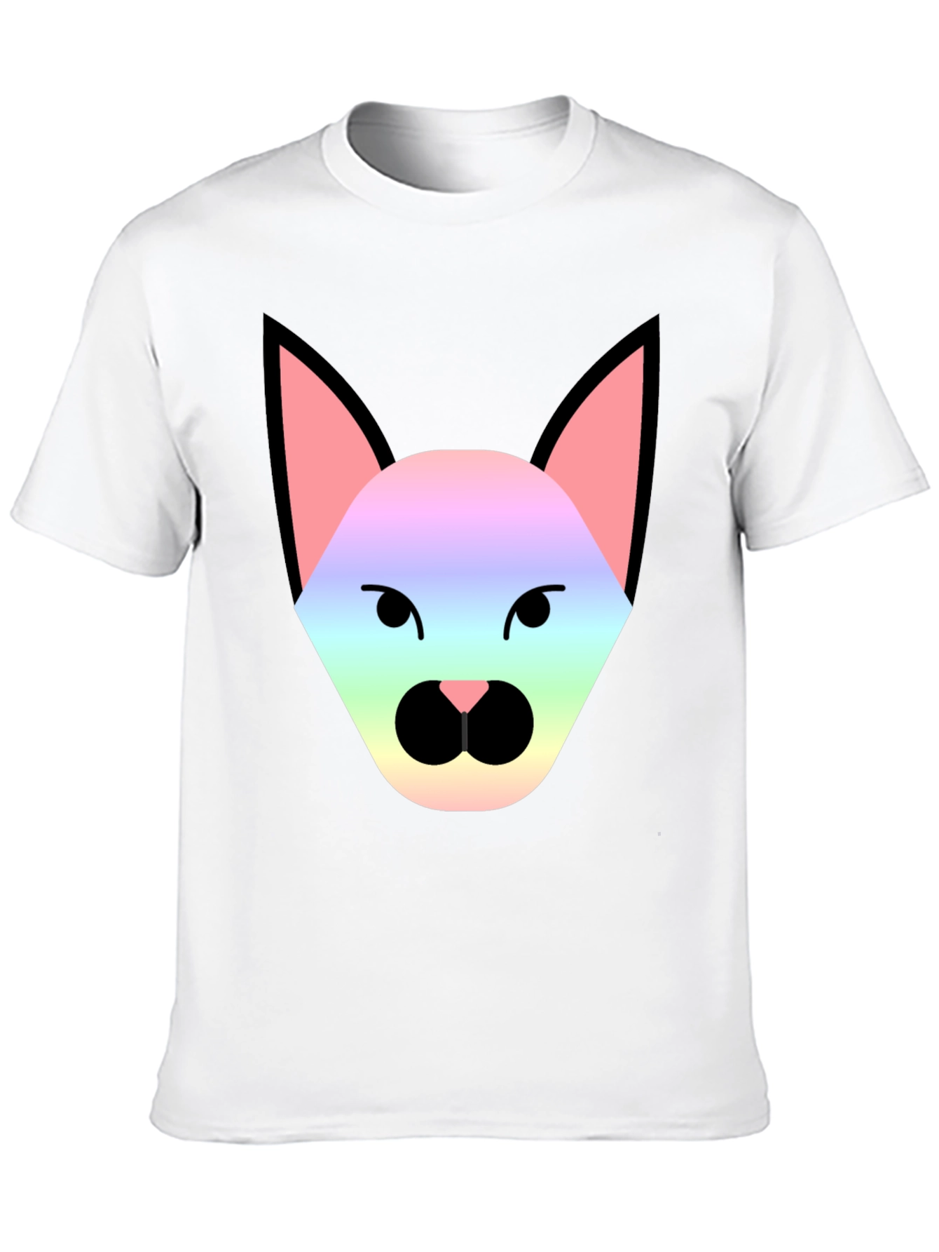 Black Rainbow Cat Graphic Tee - Unisex Black T-Shirt view 10