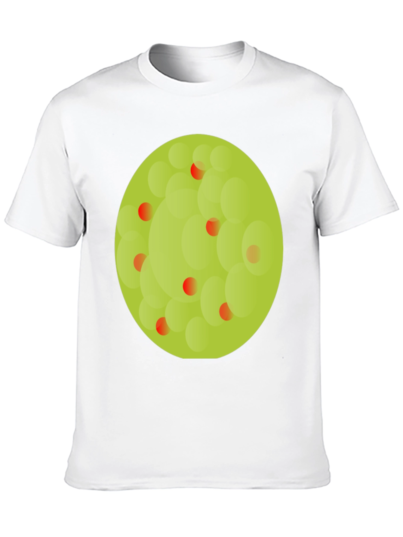 Black Black T-Shirt with Abstract Green Circle Graphic view 10