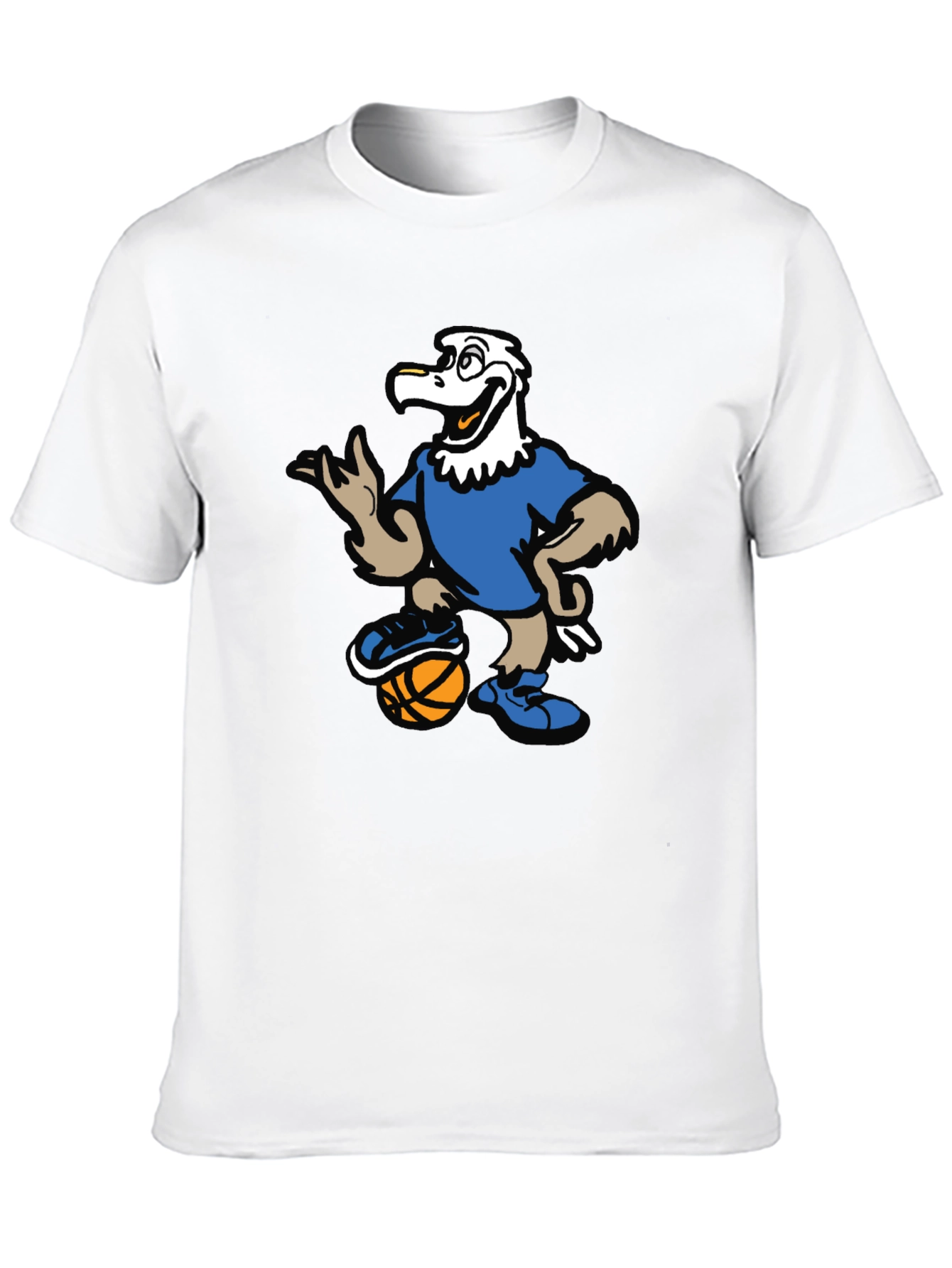 Black Cartoon Eagle Basketball T-Shirt view 10