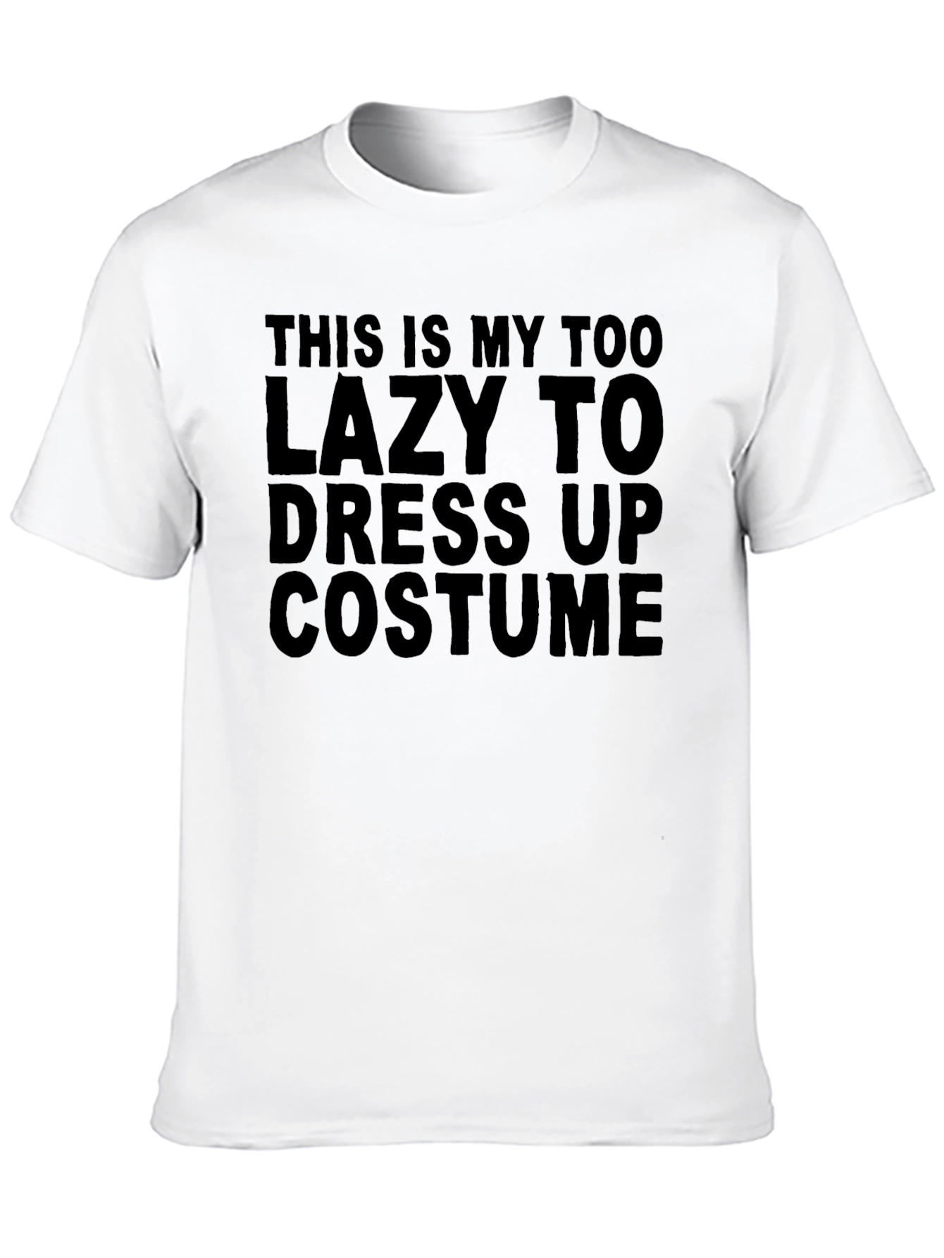 Black Lazy Costume T-Shirt - Funny Casual Tee view 10