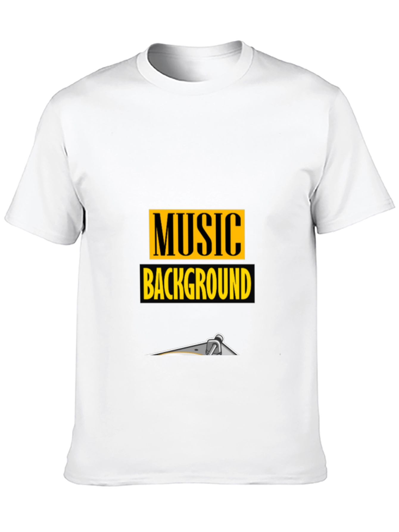 Black Music Background Graphic Tee - Black view 10