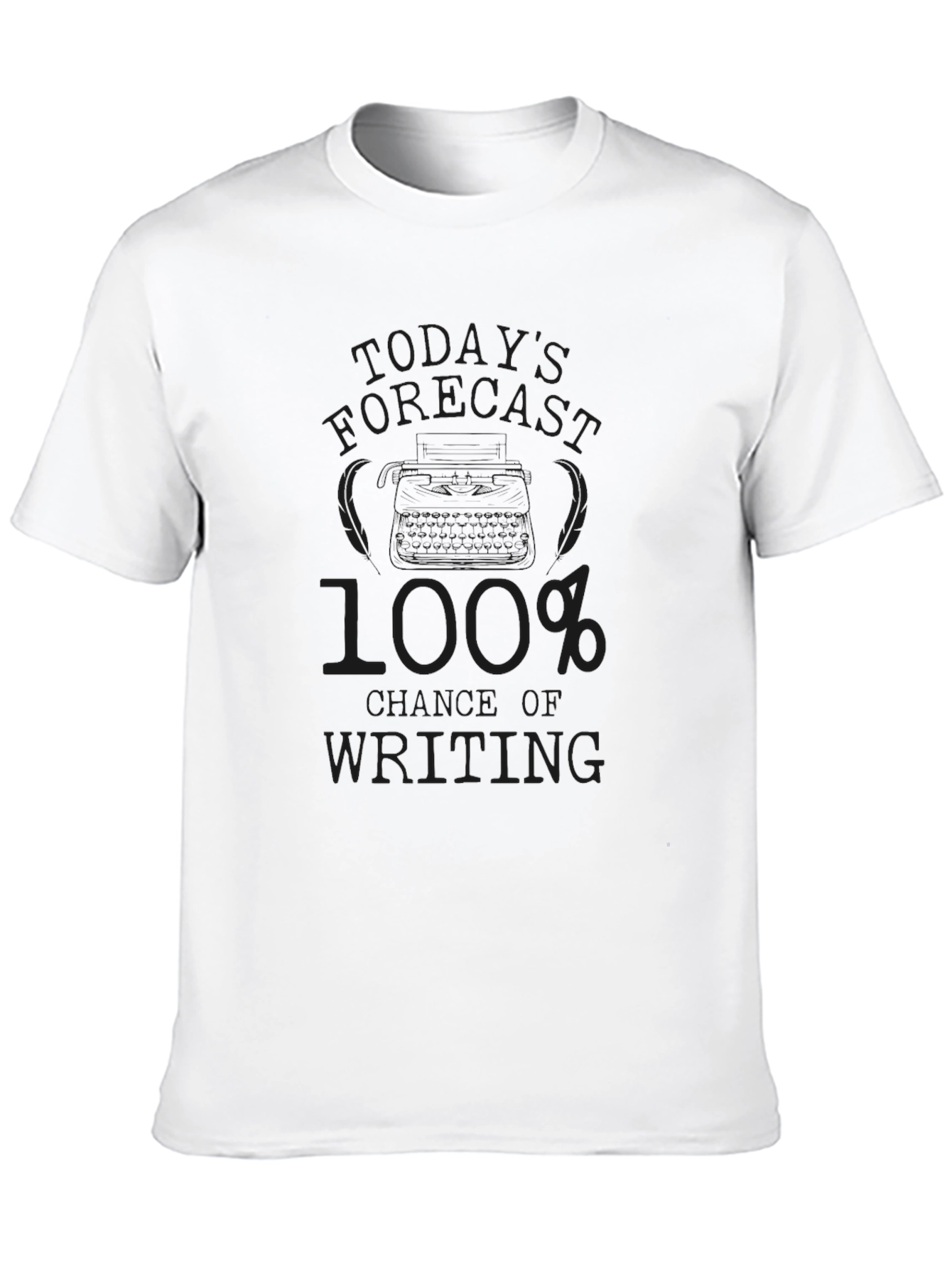 Black 100% Chance of Writing Black T-Shirt view 10