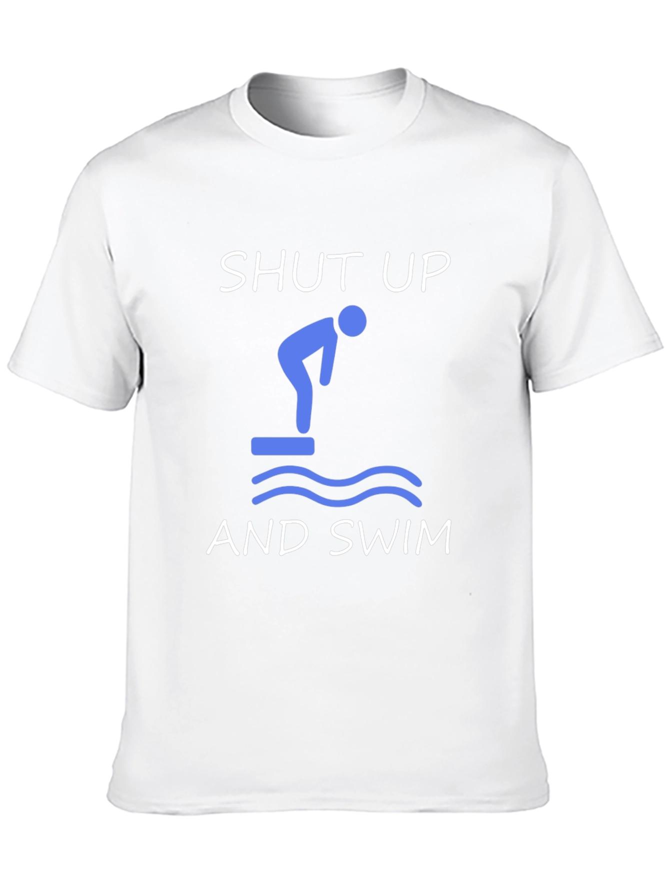 Black Shut Up and Swim T-Shirt - Funny Swimmer Tee view 10
