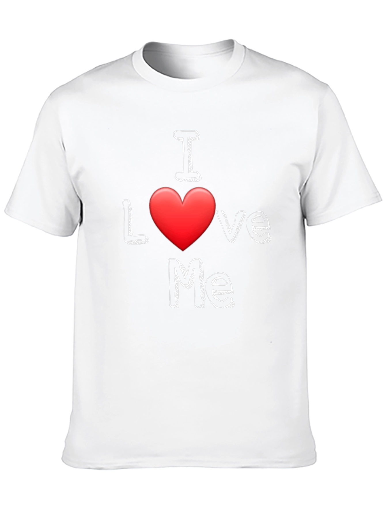 Black I Love Me T-Shirt - Black Cotton Casual Wear view 10