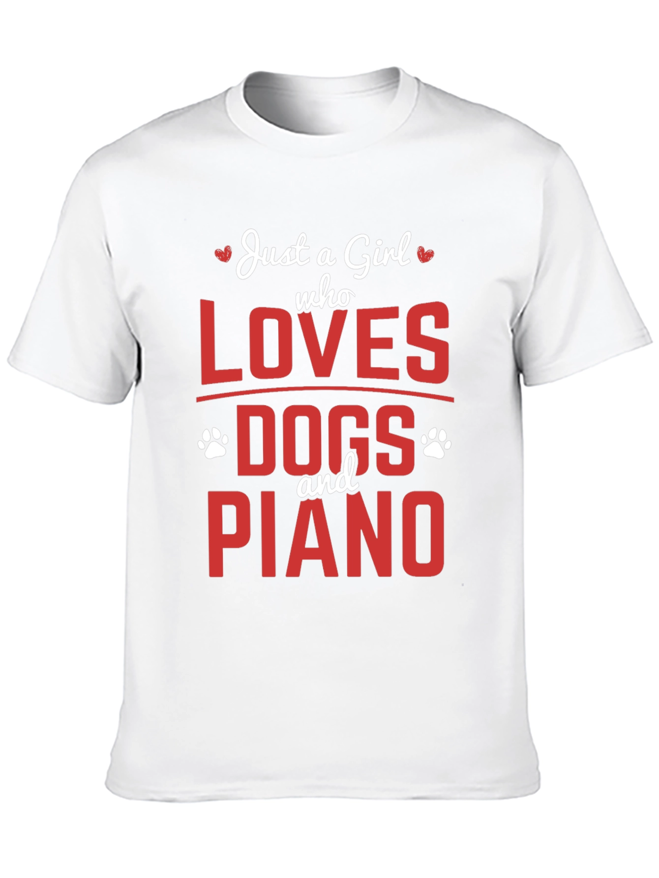 Black Girl Loves Dogs and Piano Black T-Shirt view 10