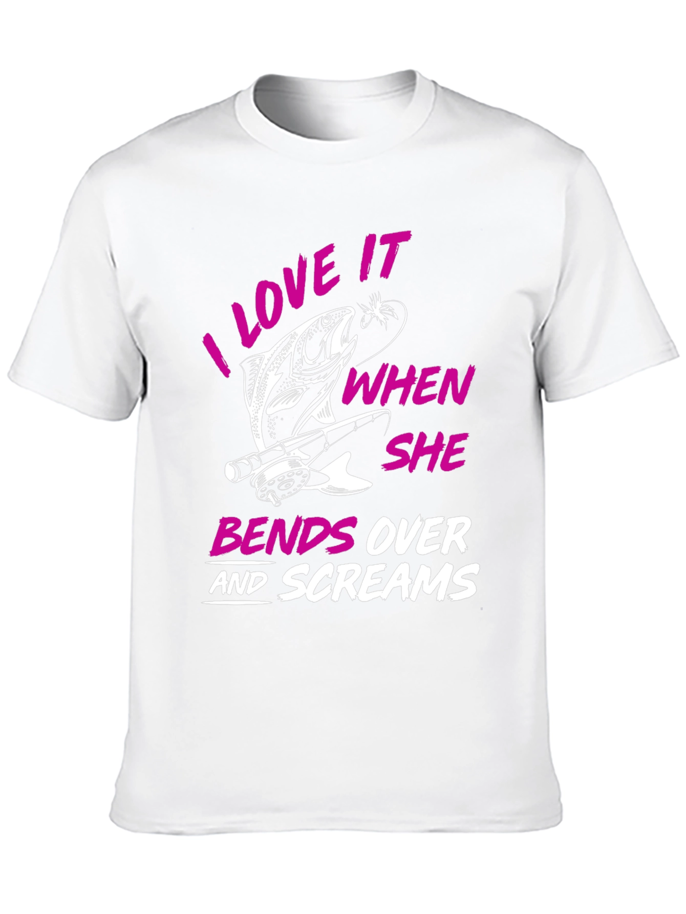 Black Fishing Humor T-Shirt: I Love It When She Bends Over view 10