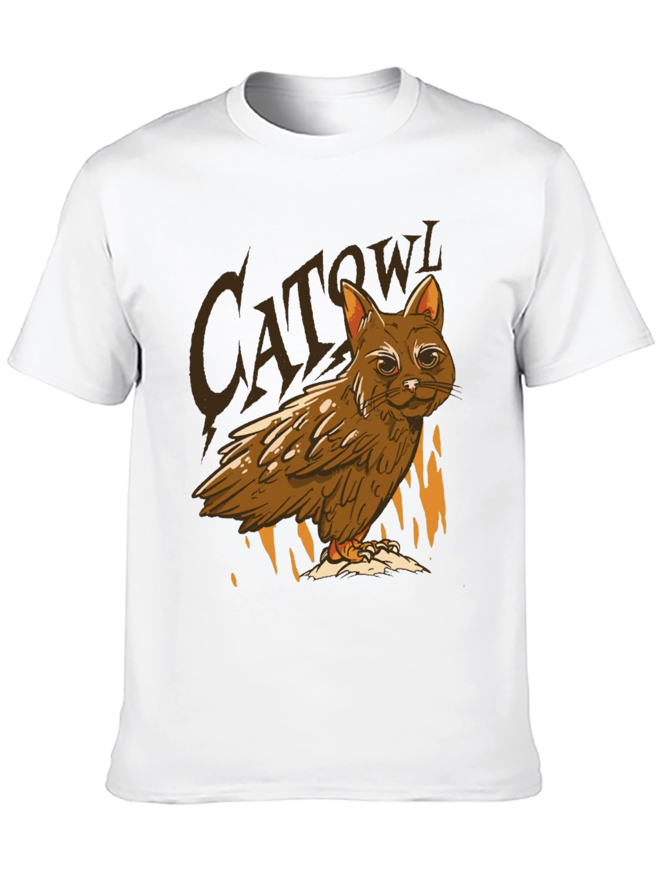 Black Cat Owl Hybrid T-Shirt - Funny Animal Tee view 10