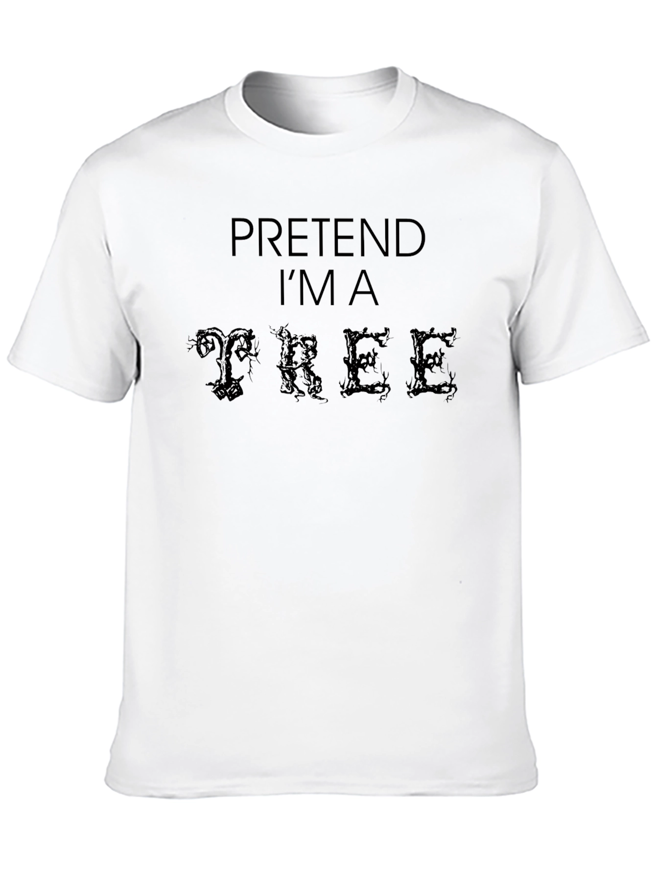 Black Pretend I'm a Tree Novelty Graphic Tee view 10