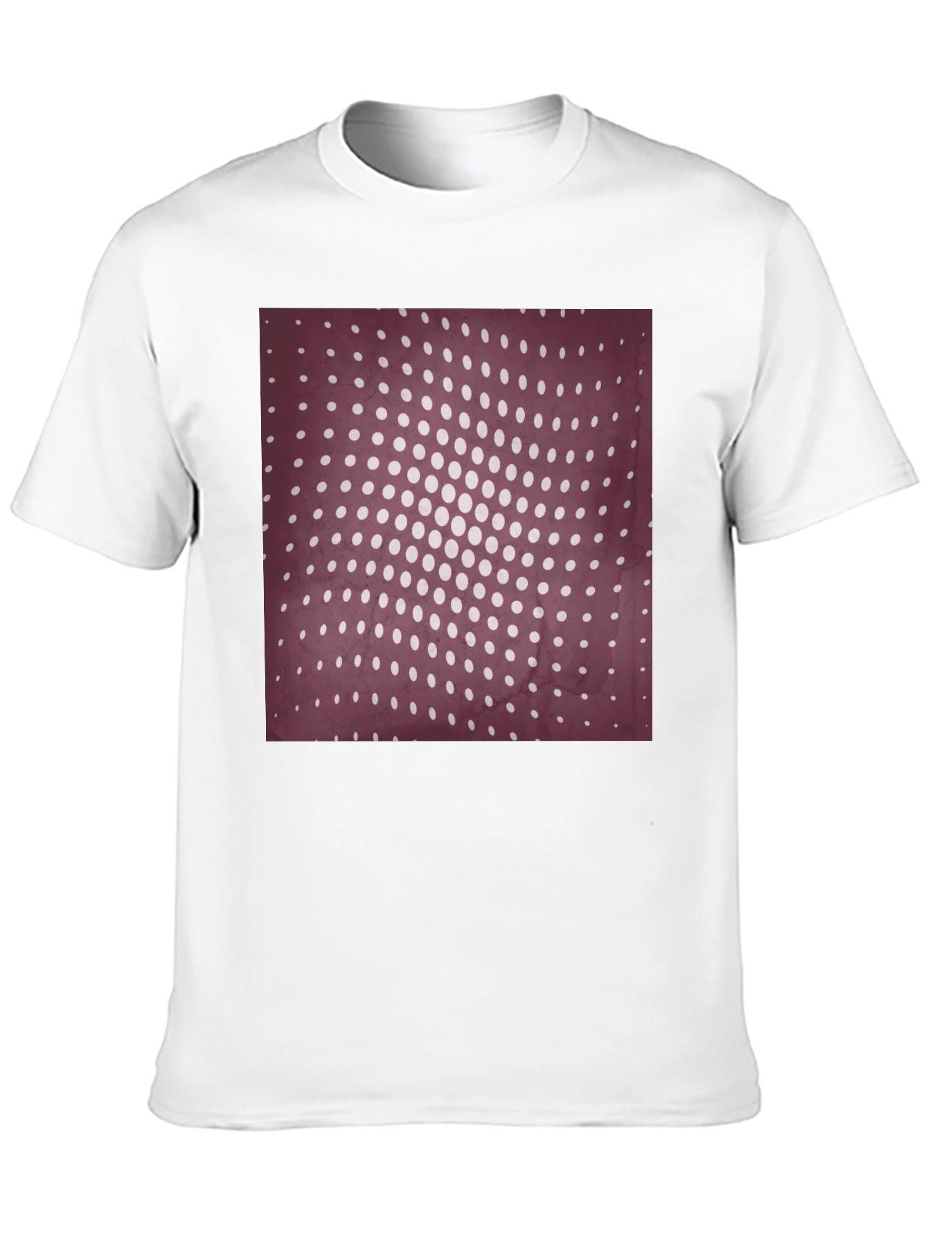 Black Retro Dot Pattern Black T-Shirt view 10