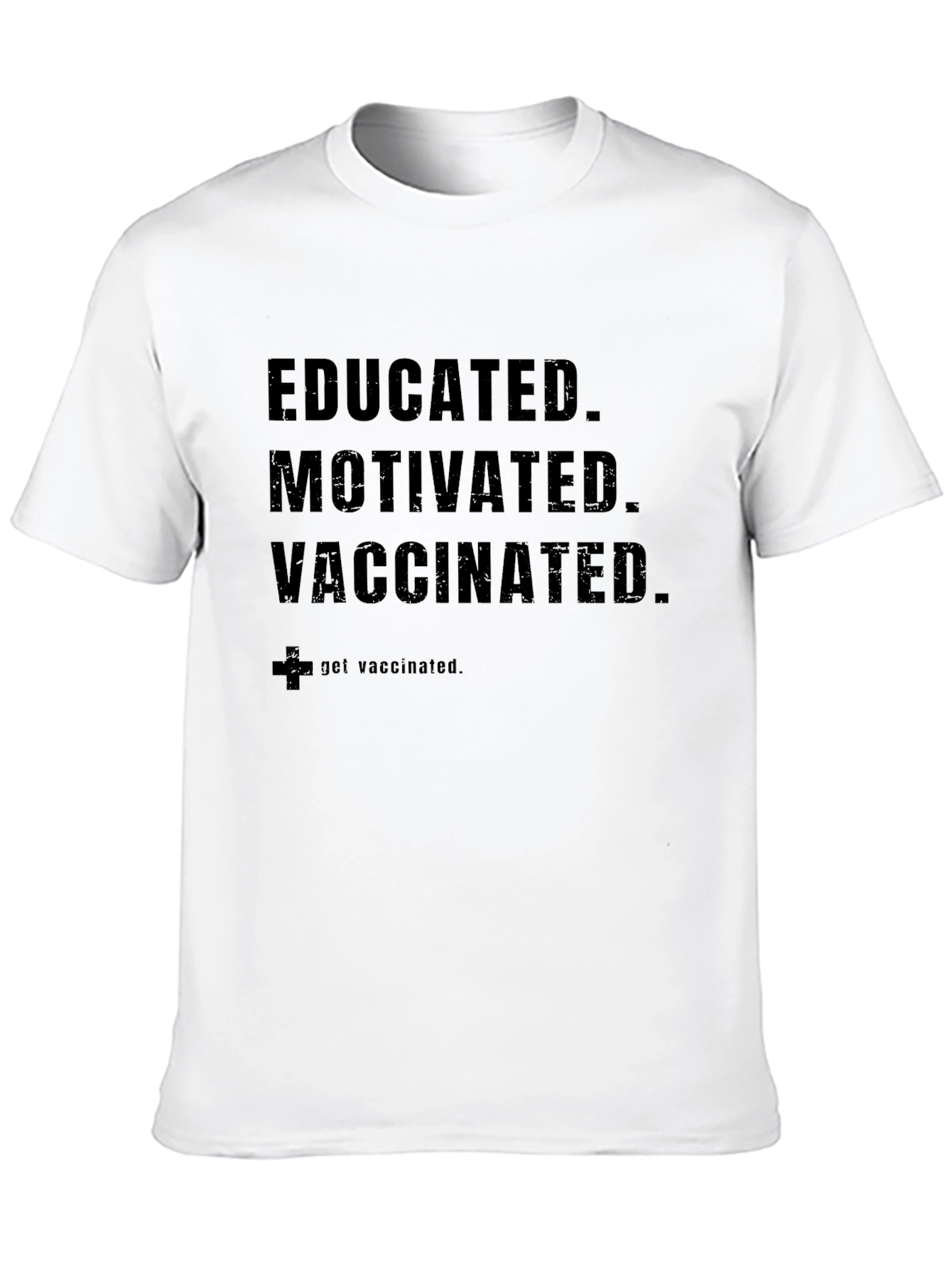 Black Educated Motivated Vaccinated Graphic Tee view 10