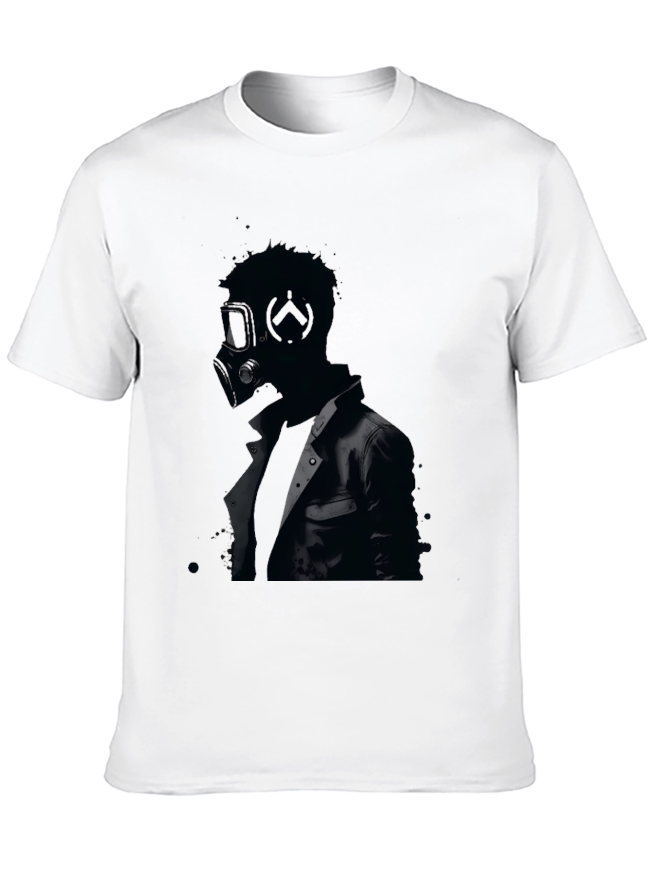 Black Gas Mask Graphic Tee - Men's Black T-Shirt view 10