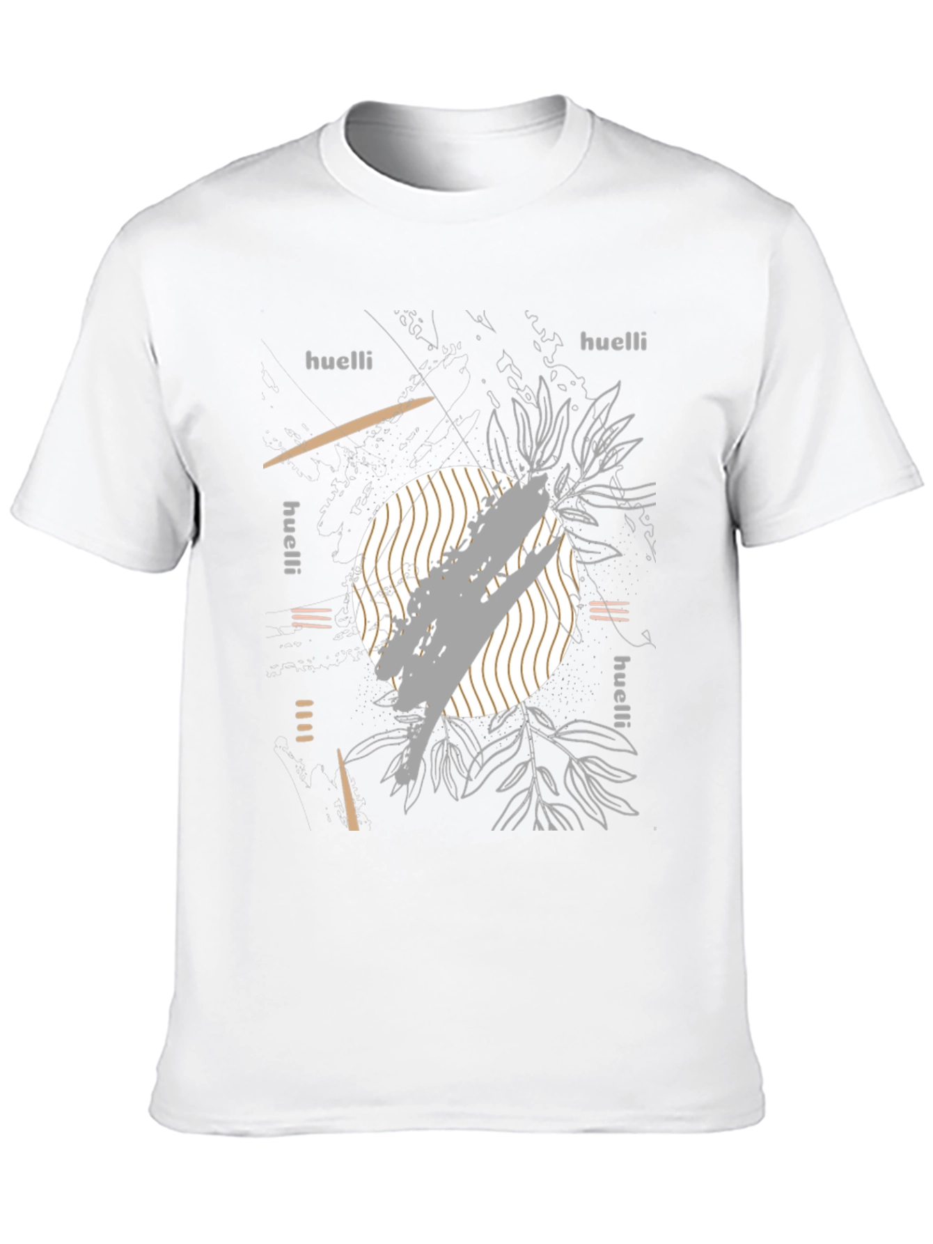 Black Abstract Graphic Tee - Modern Art T-Shirt view 10
