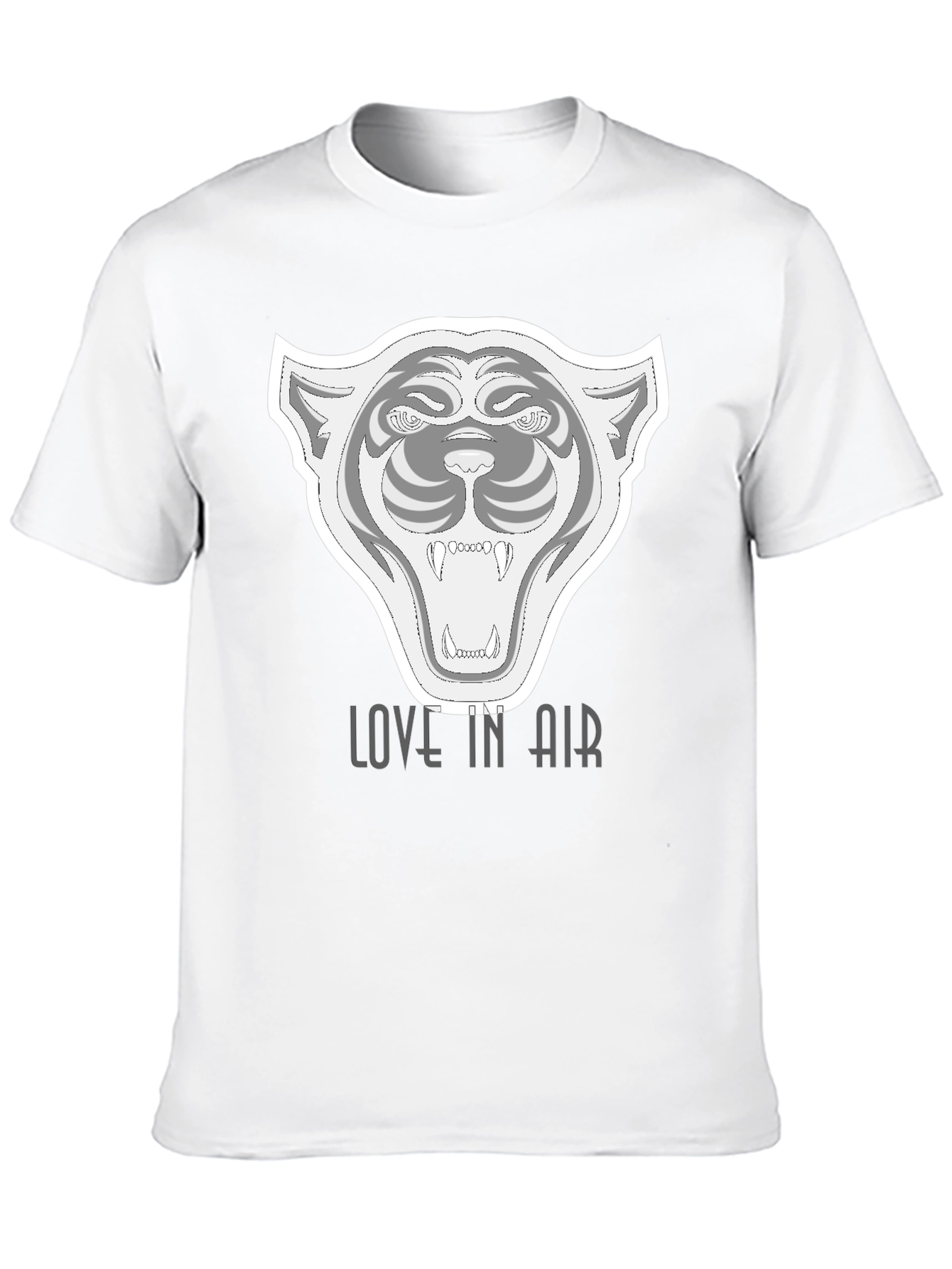 Black Black Graphic Tee - Fierce Tiger 'Love in Air' view 10