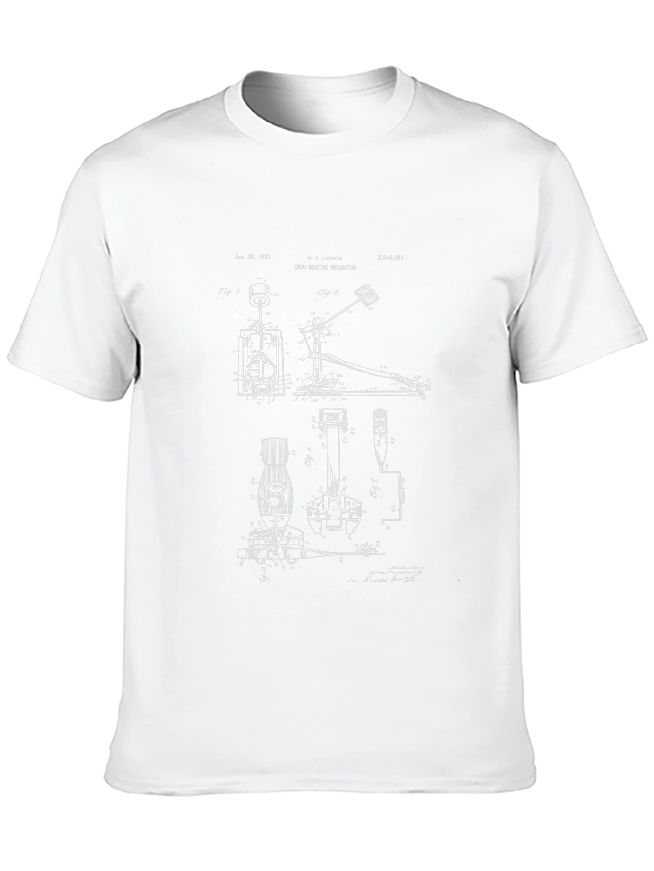 Black Drum Pedal Patent Black T-Shirt view 10