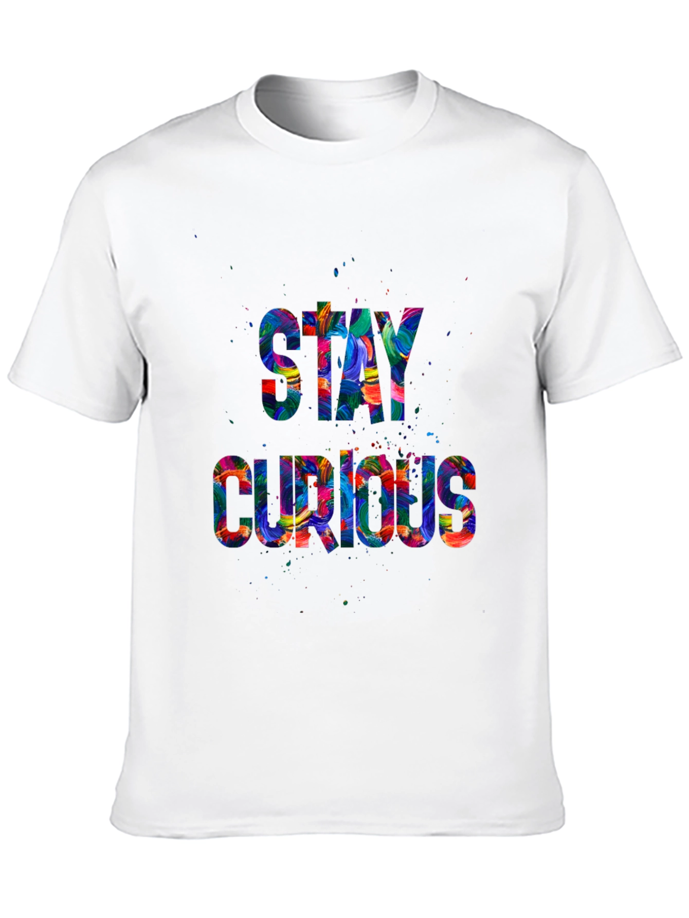 Black Stay Curious Graphic T-Shirt - Vibrant Design view 10