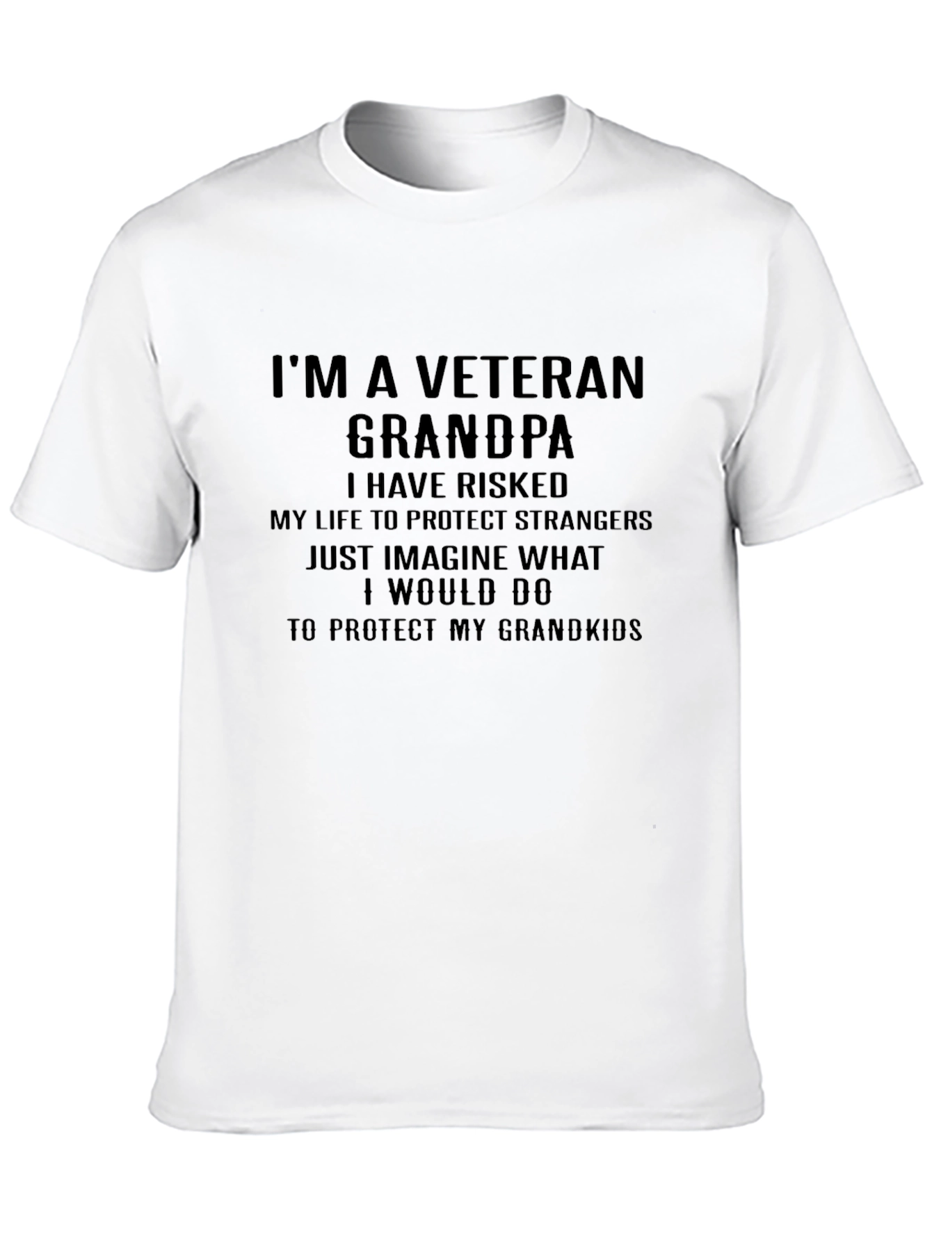 Black Veteran Grandpa T-Shirt - Protective Grandfather view 10