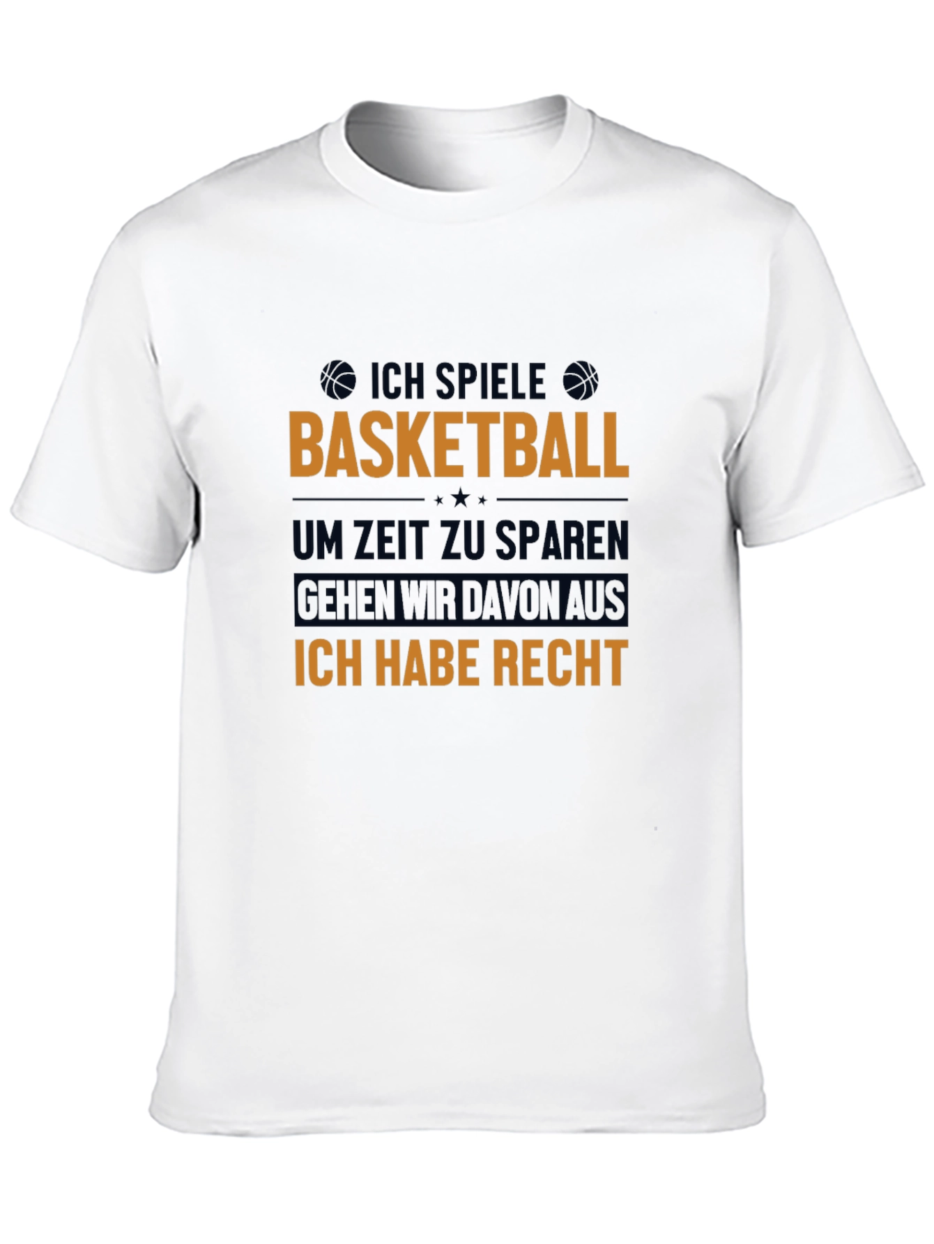 Black Basketball Player T-Shirt - "Ich Habe Recht" view 10