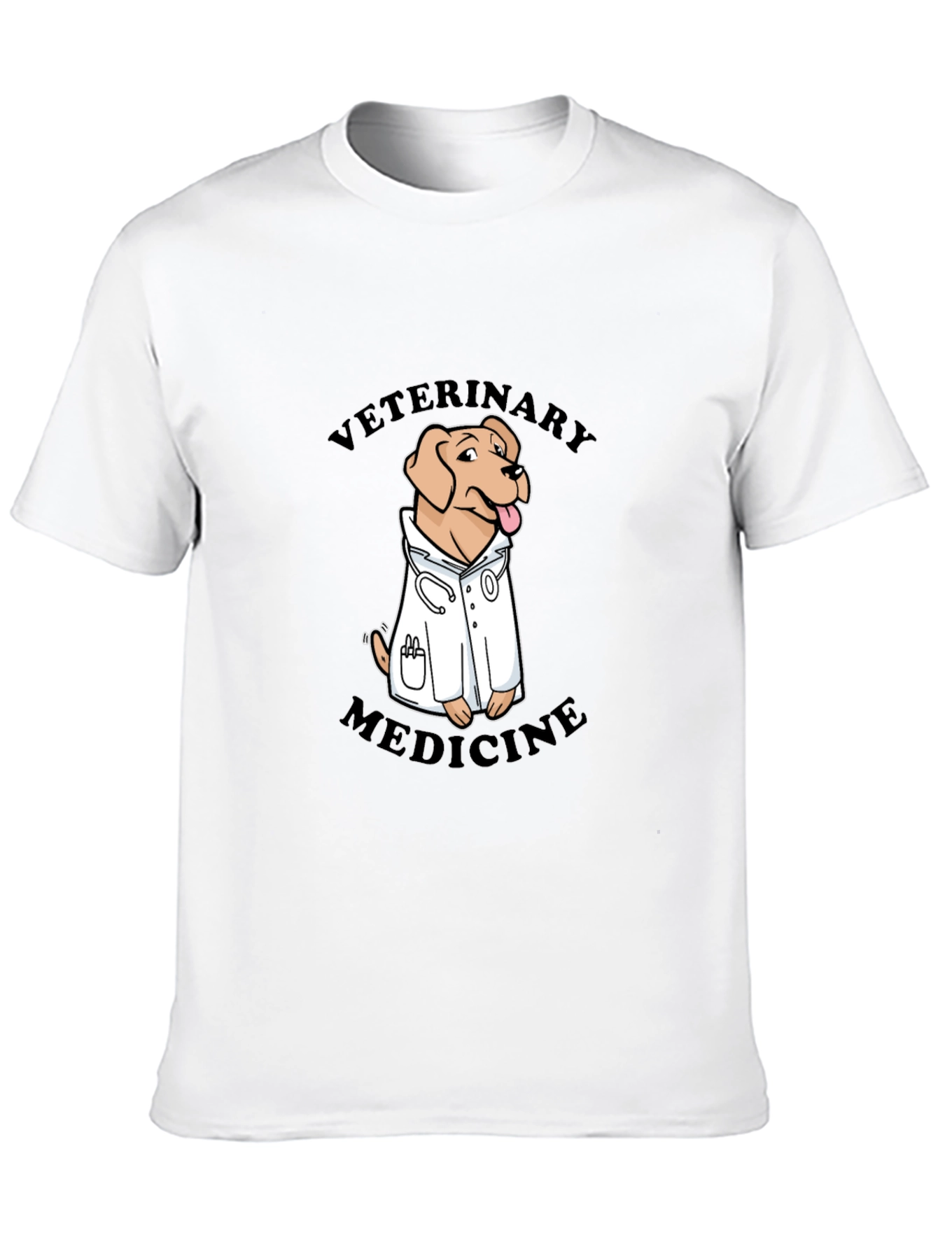 Black Veterinary Medicine Dog T-Shirt - Black Cotton Blend view 10