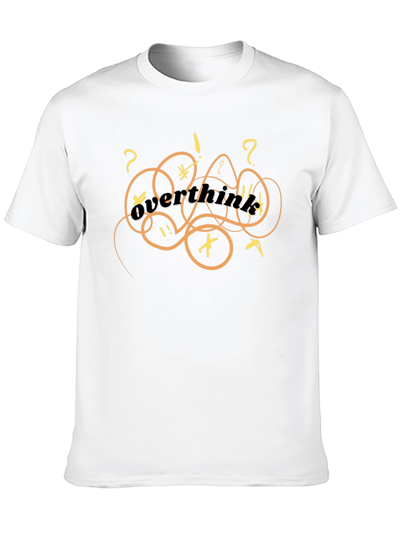Black Overthinker Graphic Tee - Black Unisex T-Shirt view 10