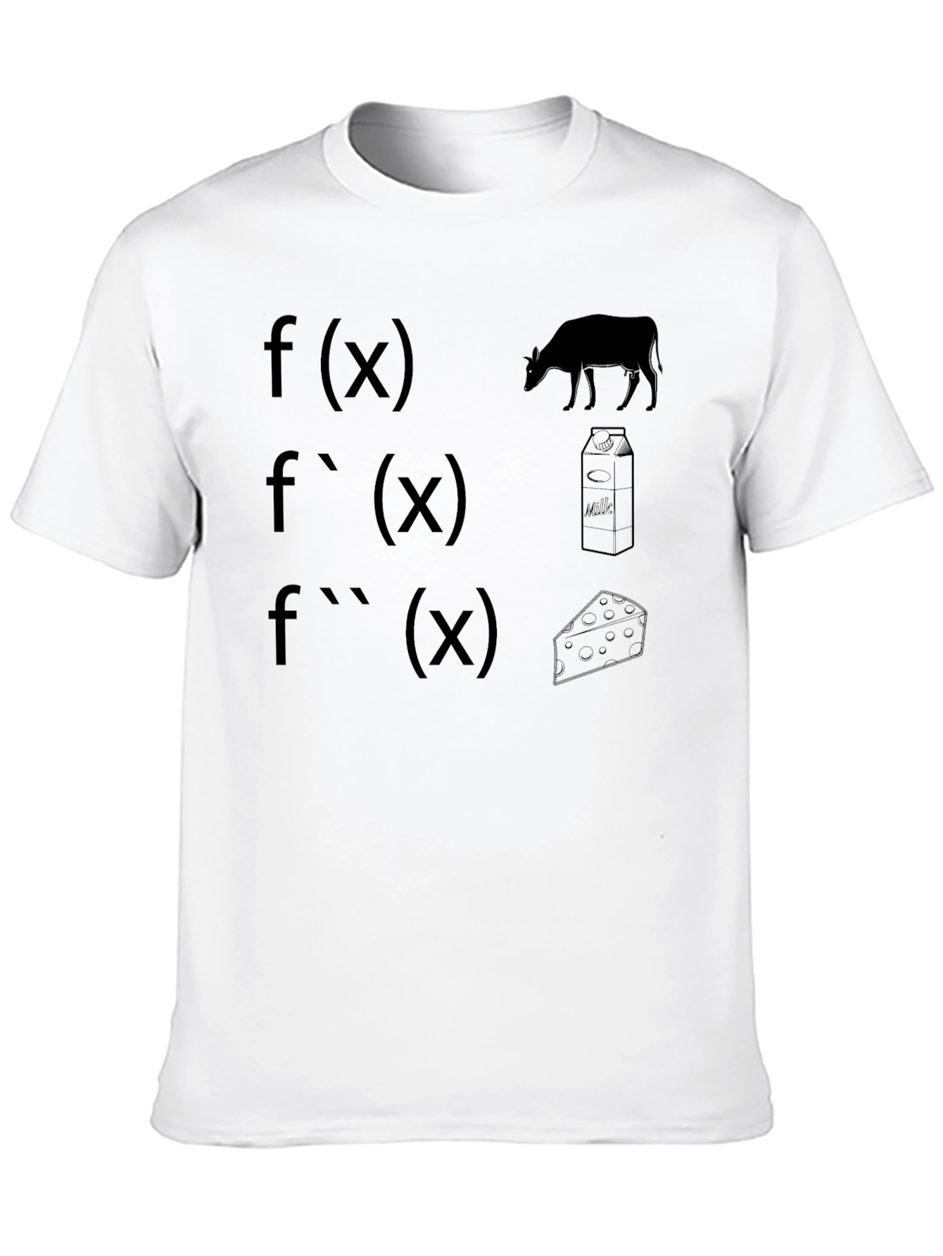 Black Math & Dairy Humor T-Shirt: Derivative Fun! view 10