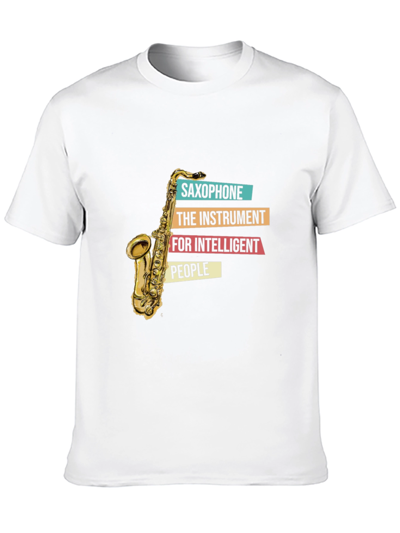 Black Saxophone Instrument T-Shirt view 10