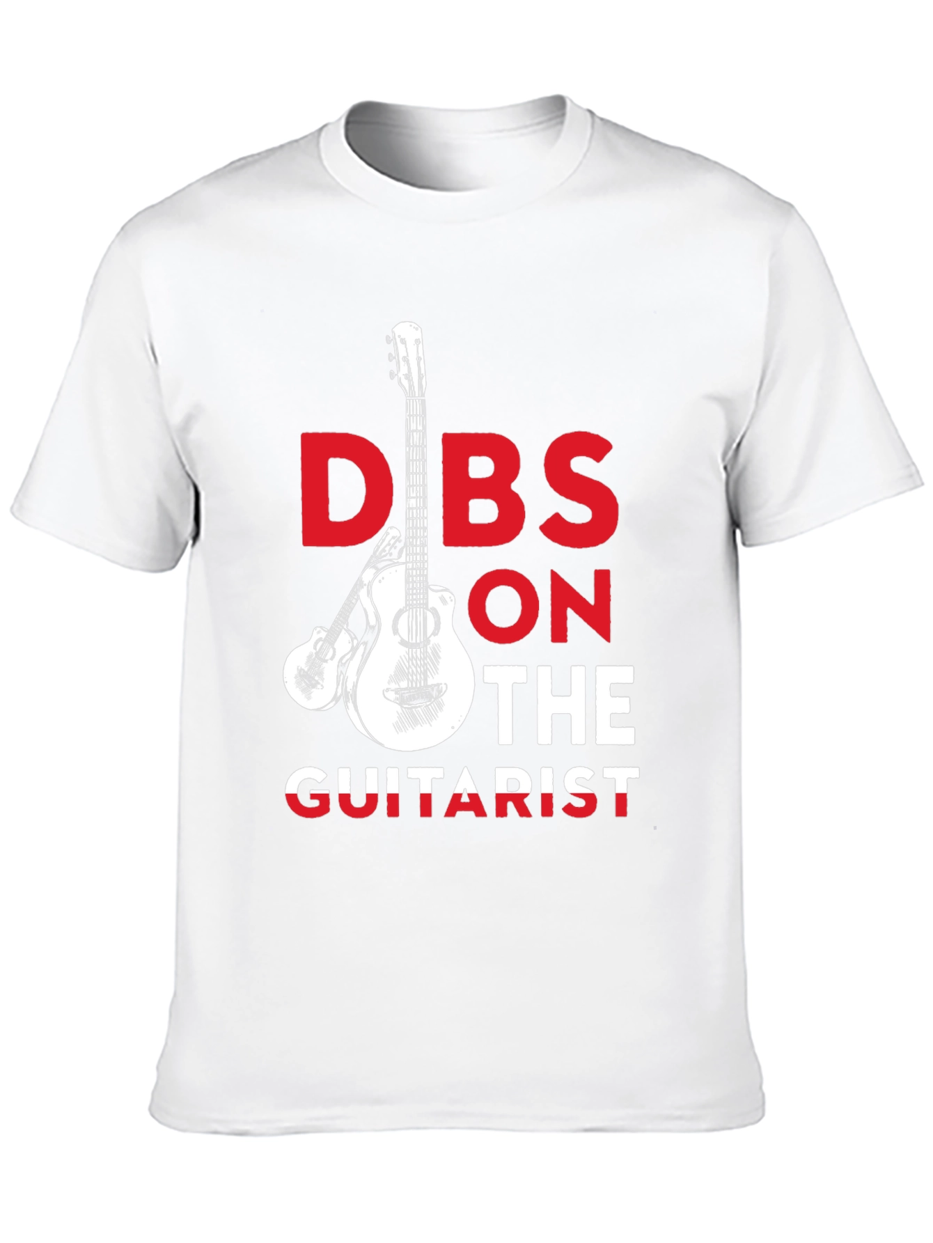 Black Dibs on the Guitarist Graphic Tee - Music Lover T-Shirt view 10
