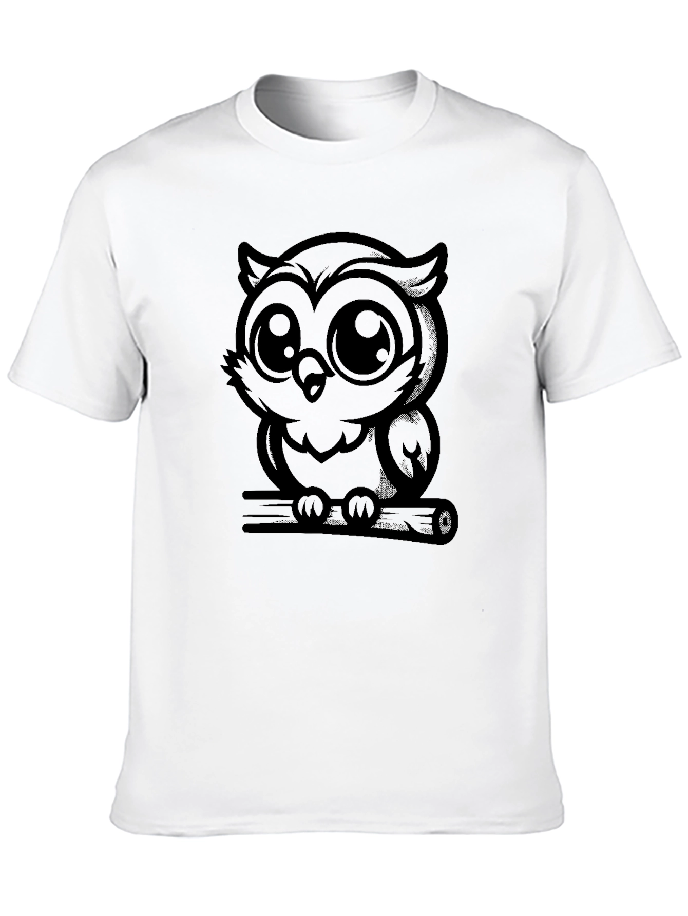 Black Owl Graphic Print Crew Neck T-Shirt view 10