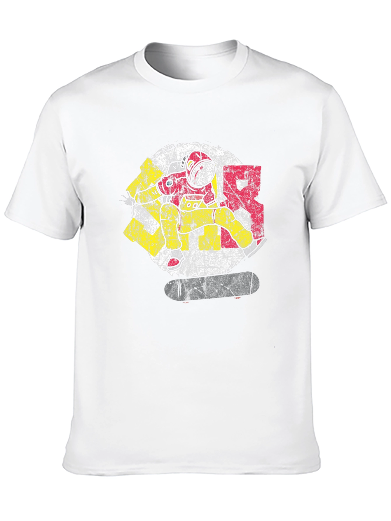 Black Astronaut Skateboard Graphic Tee - Cool Streetwear view 10