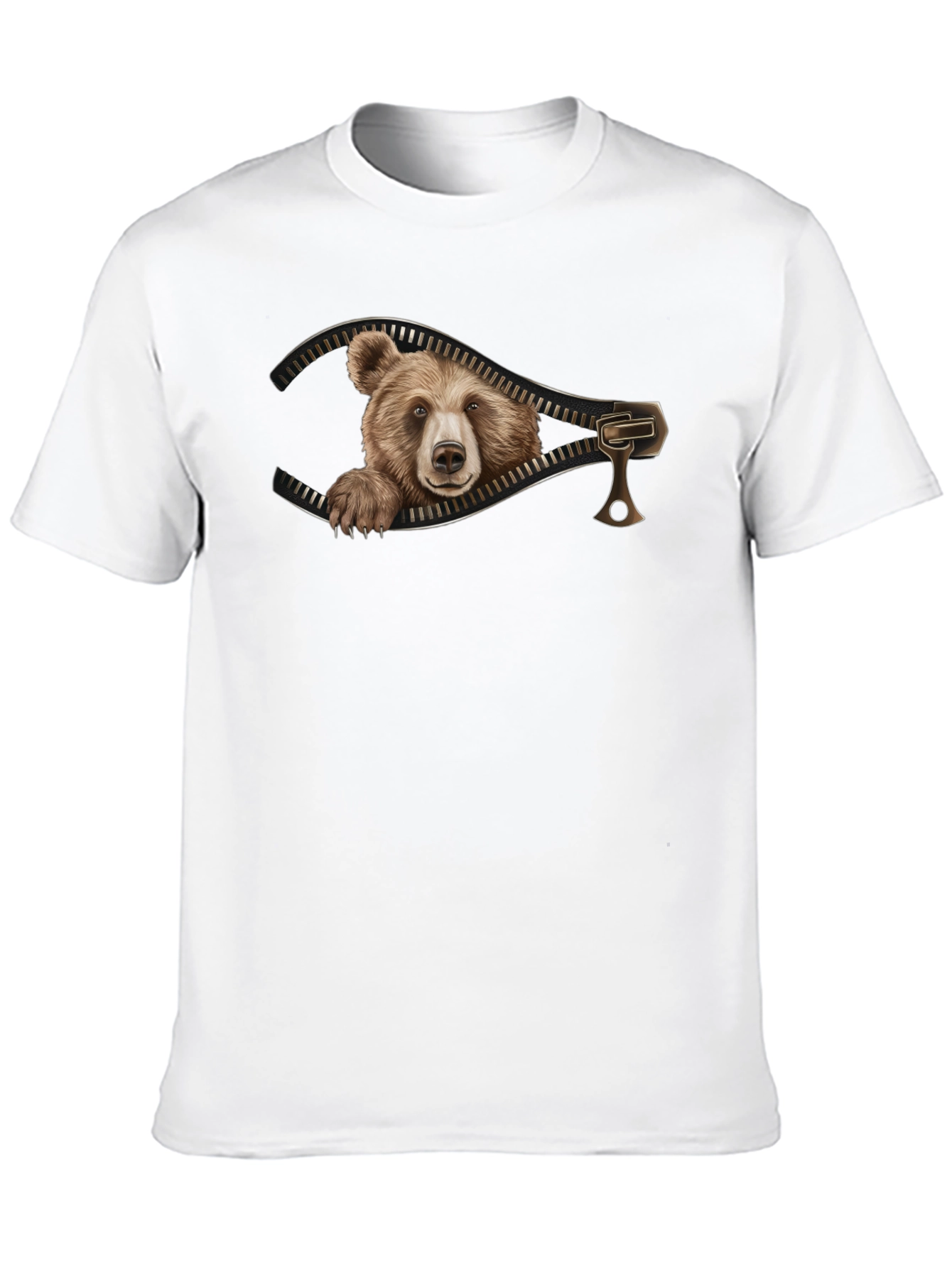Black Bear Zipper Graphic Tee - Unique Design! view 10