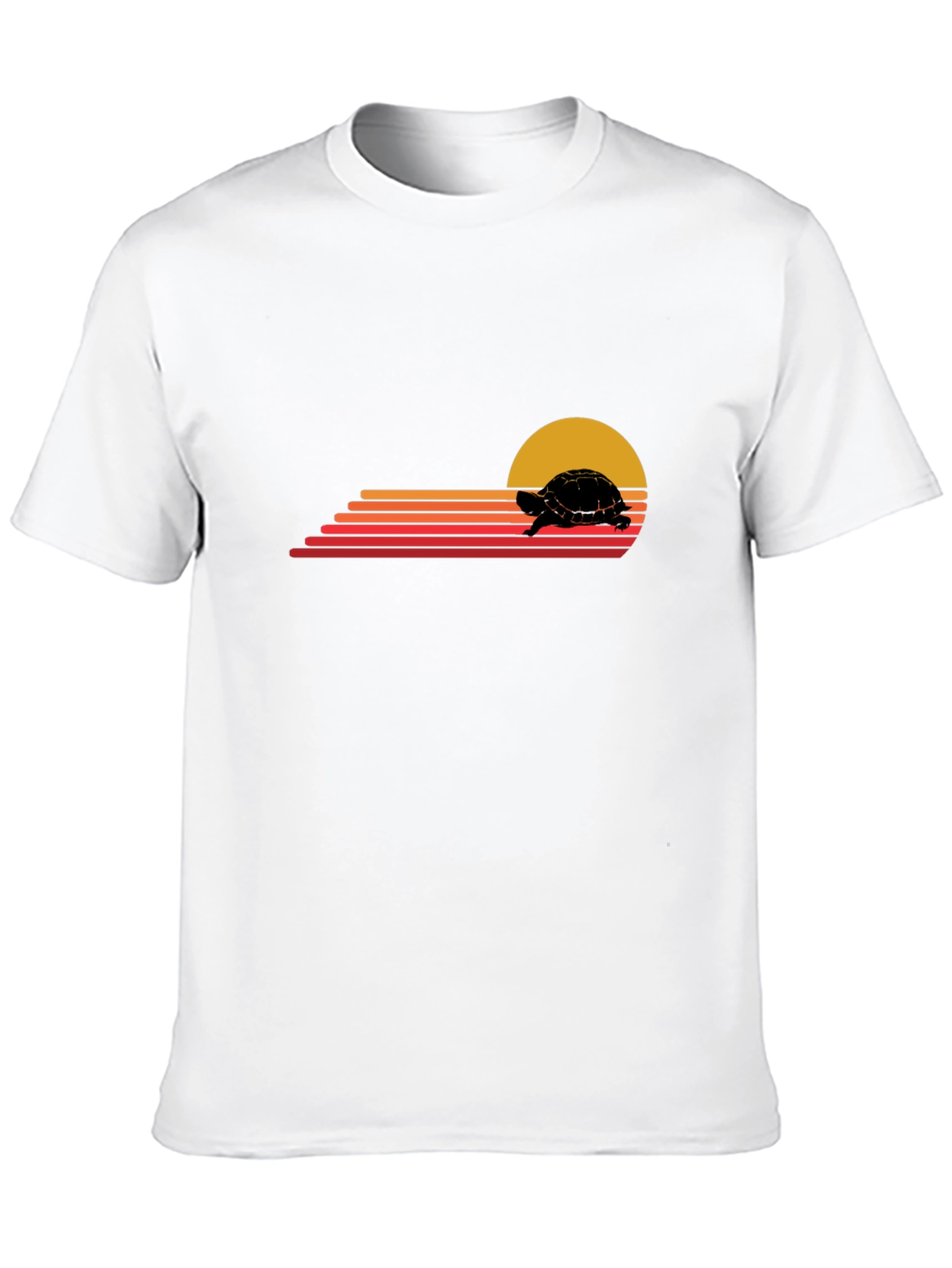 Black Retro Turtle Sunset Graphic Tee view 10
