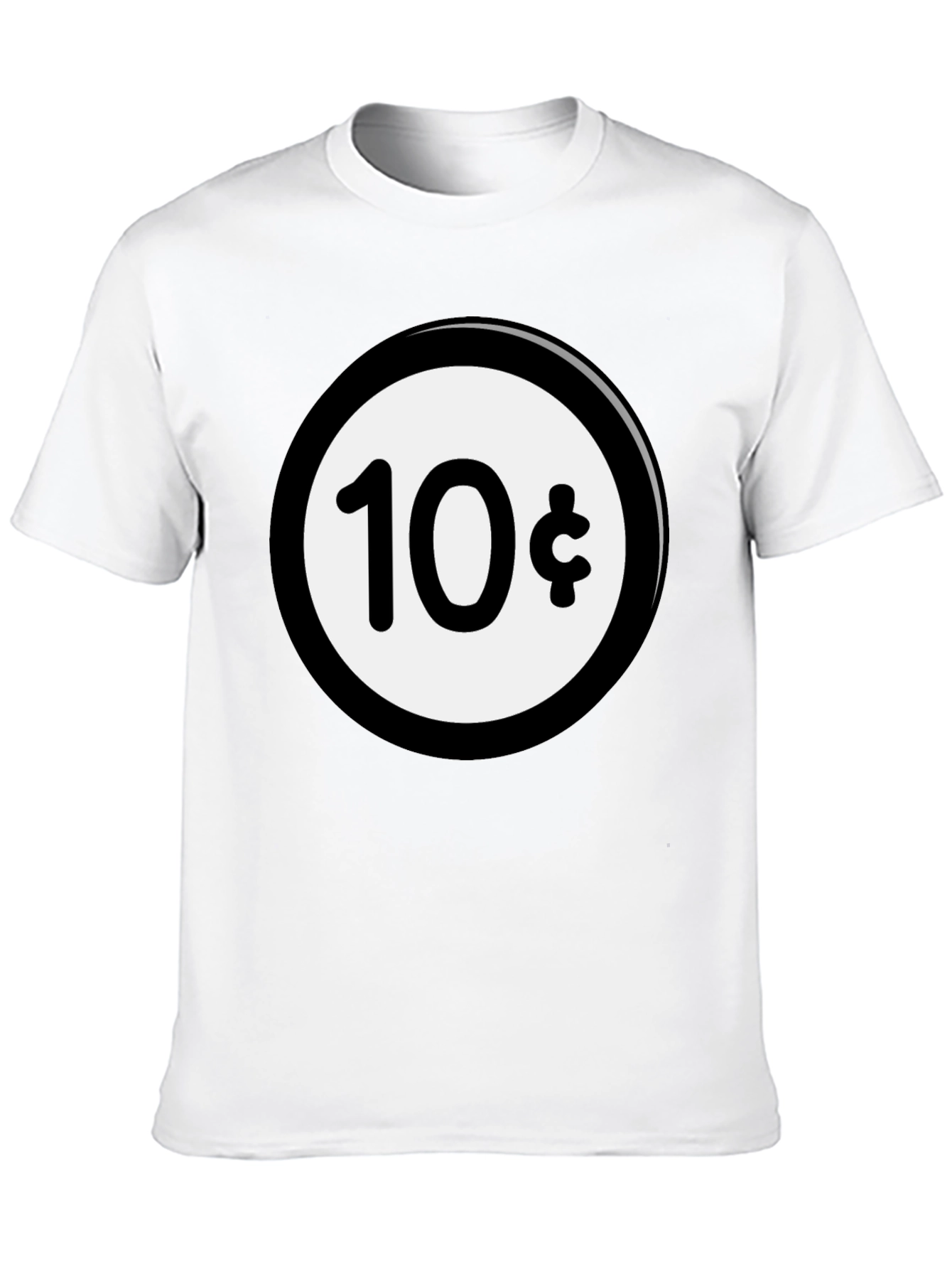 Black Novelty 10 Cent T-Shirt - Black Graphic Tee view 10