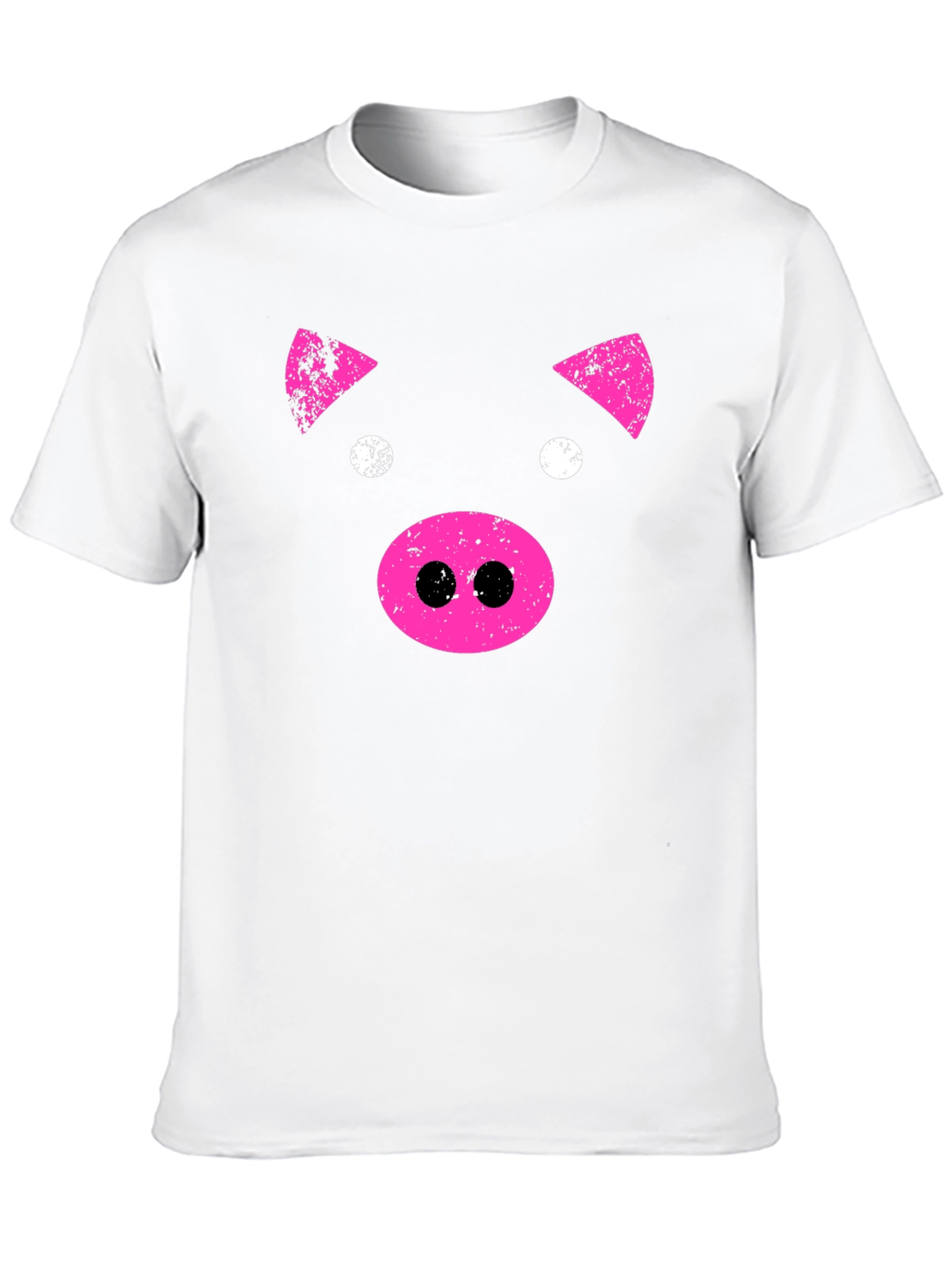 Black Pink Pig Graphic Tee - Black Casual T-Shirt view 10