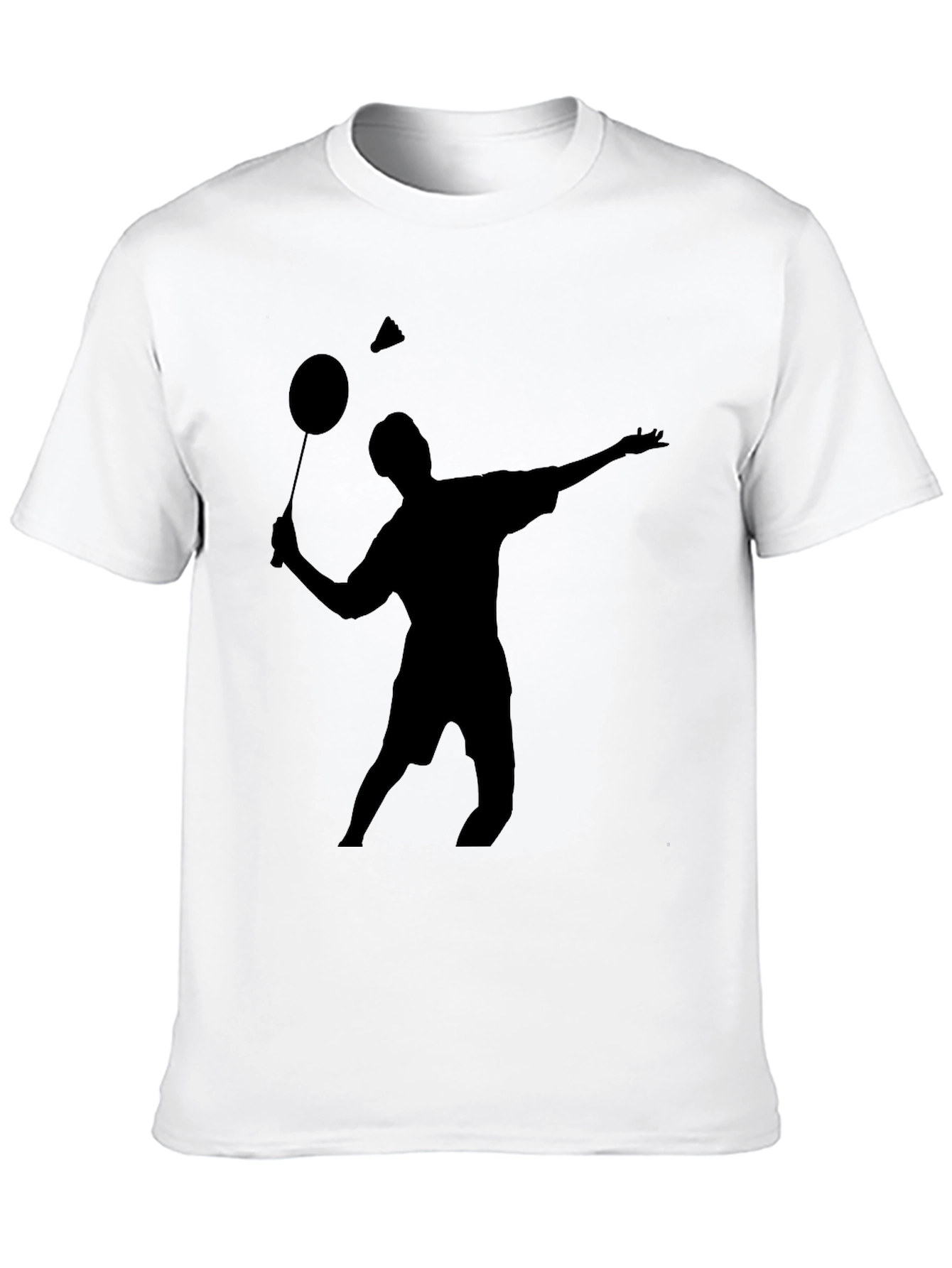 Black Badminton Player Graphic Tee - Black view 10