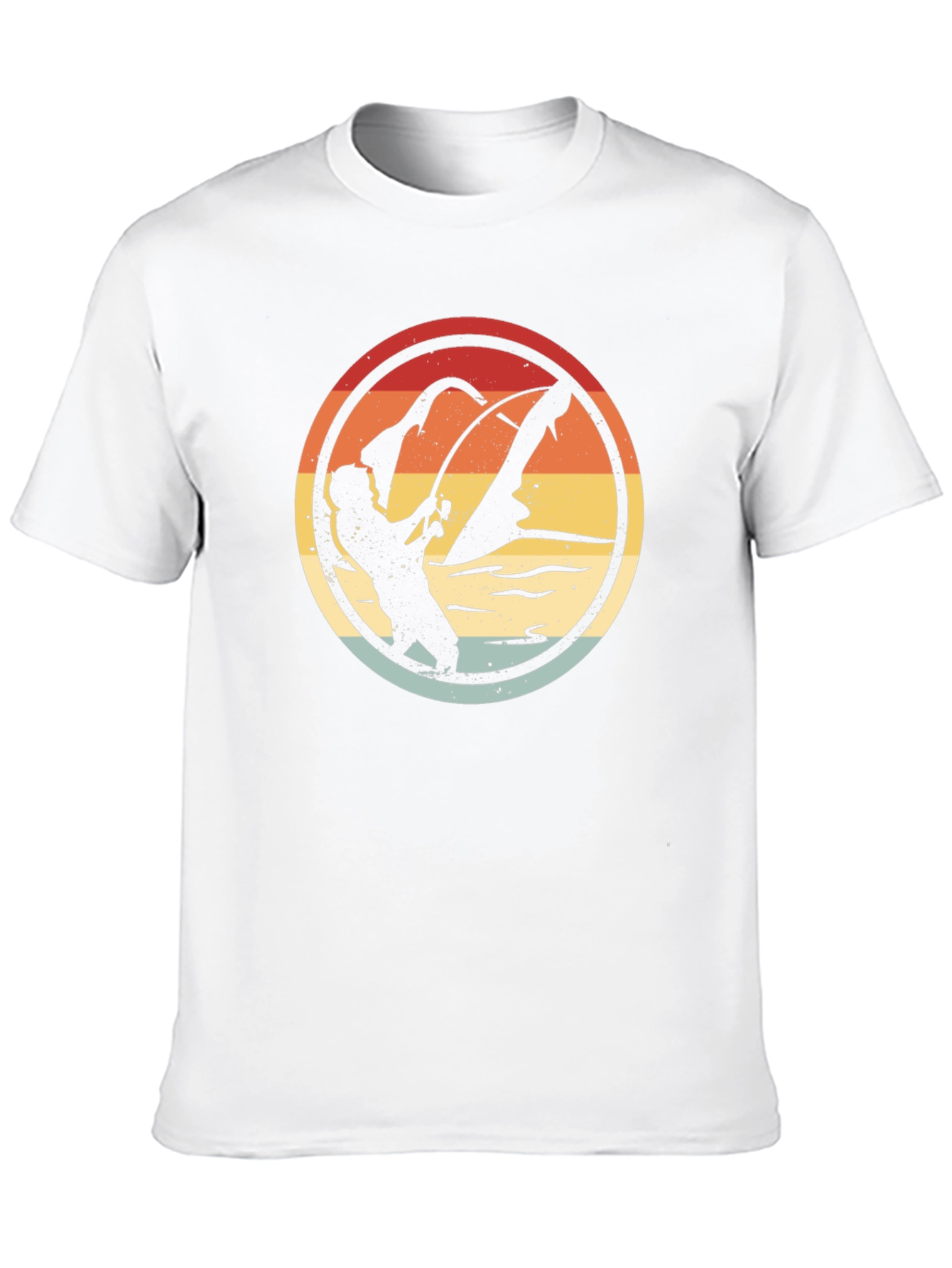 Black Retro Fishing Graphic Tee - Black Cotton Blend view 10