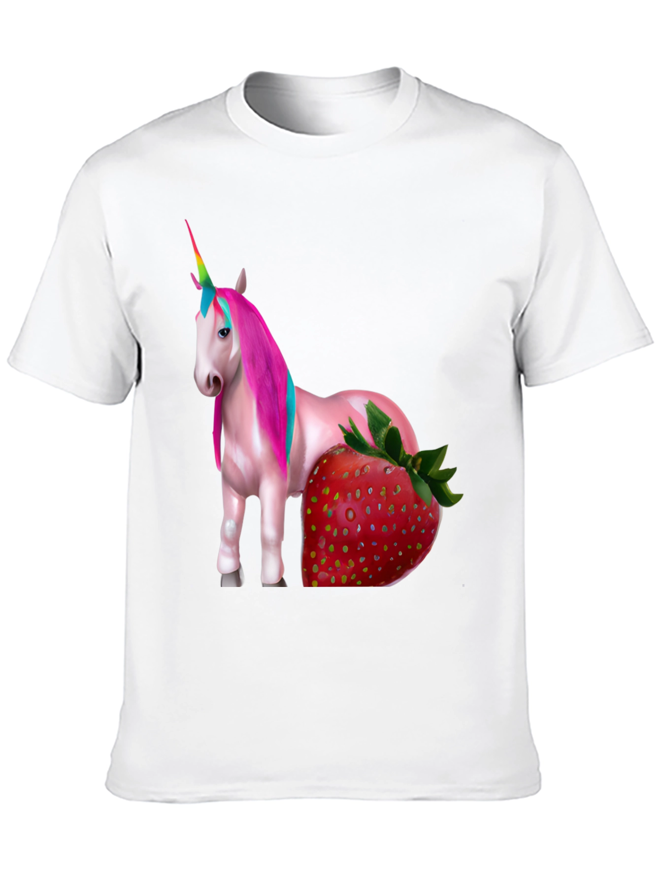Black Unicorn Strawberry Graphic T-Shirt view 10